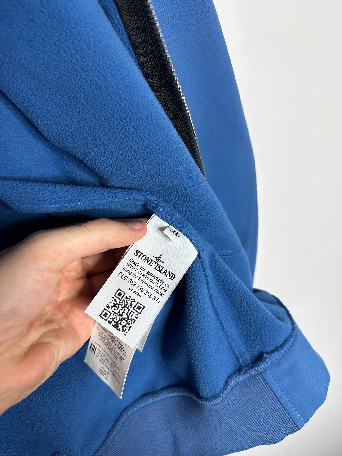 Stone Island Light Blue Soft Shell - R Jacket - Extra Large