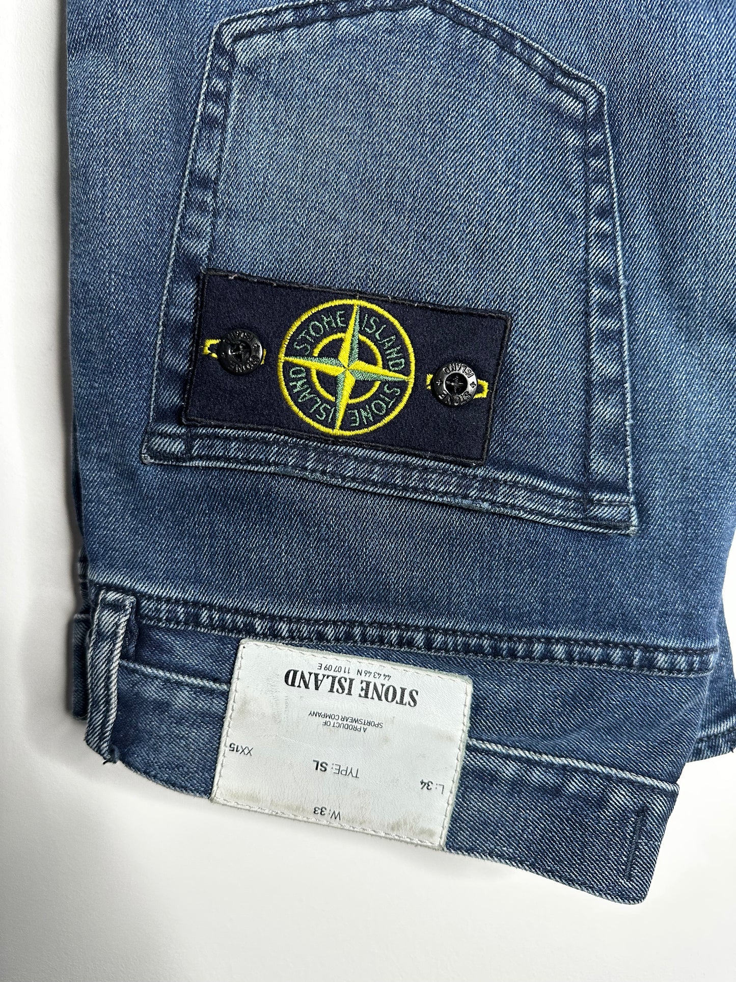 Stone Island Blue Denim Jeans - 33 Waist / 34 Leg