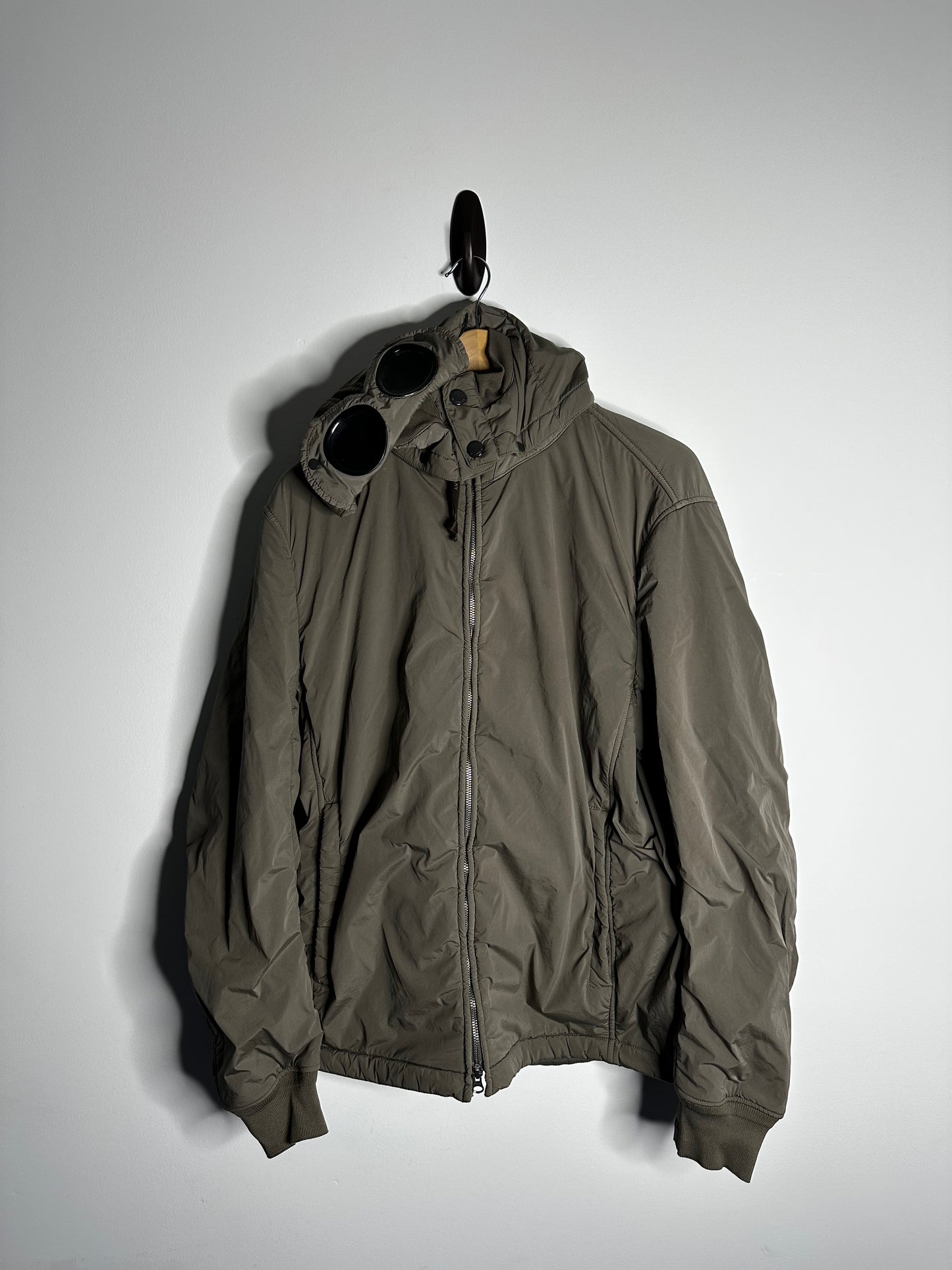 C.P. Company Tan Fleece Lined Nycra Stretch Goggle Jacket - XXXL
