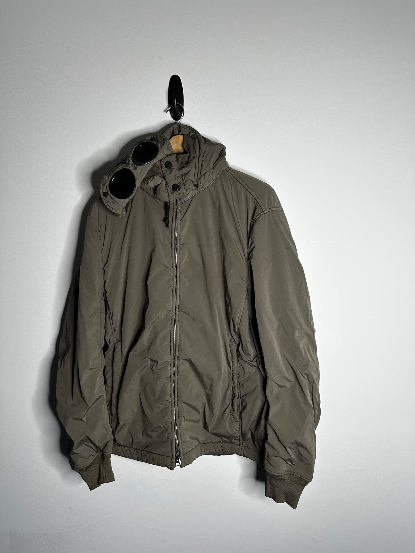 C.P. Company Tan Fleece Lined Nycra Stretch Goggle Jacket - XXXL