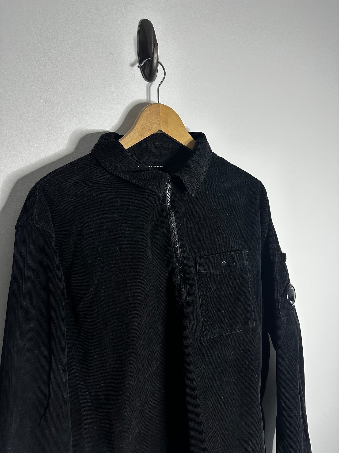 C.P. Company Black Corduroy Smock Overshirt - Extra Large