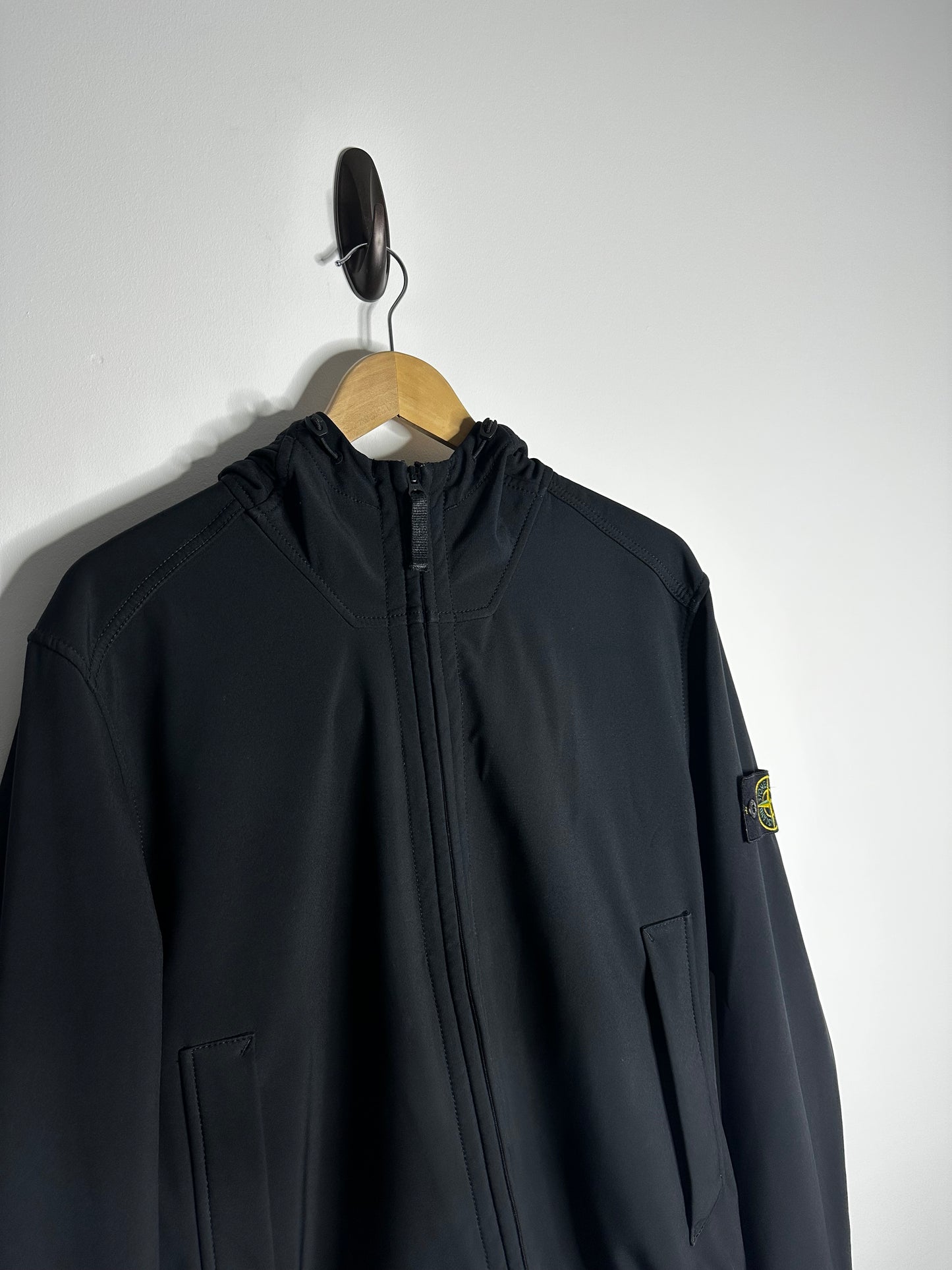 Stone Island Black Soft Shell - R Jacket - Extra Large