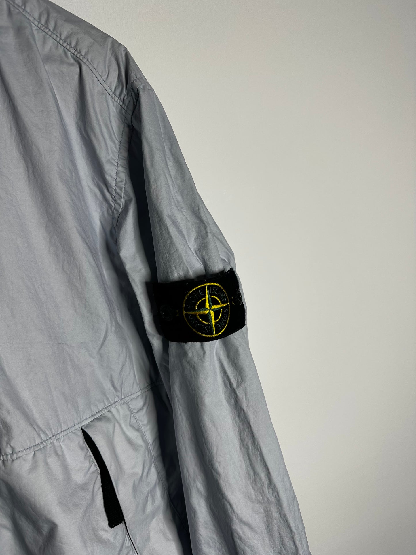 Stone Island Blue Membrana 3L TC Hooded Jacket - Large
