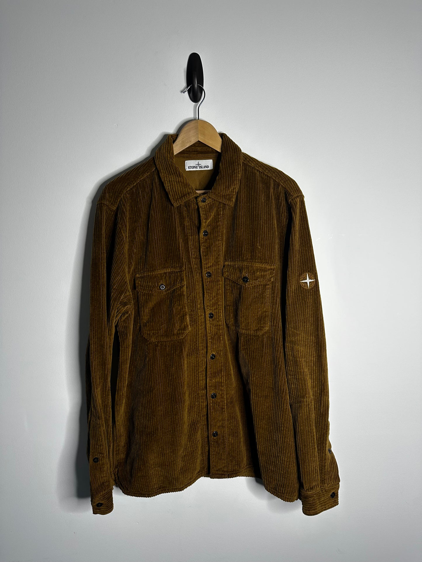 Stone Island Brown Corduroy Shirt - Extra Large