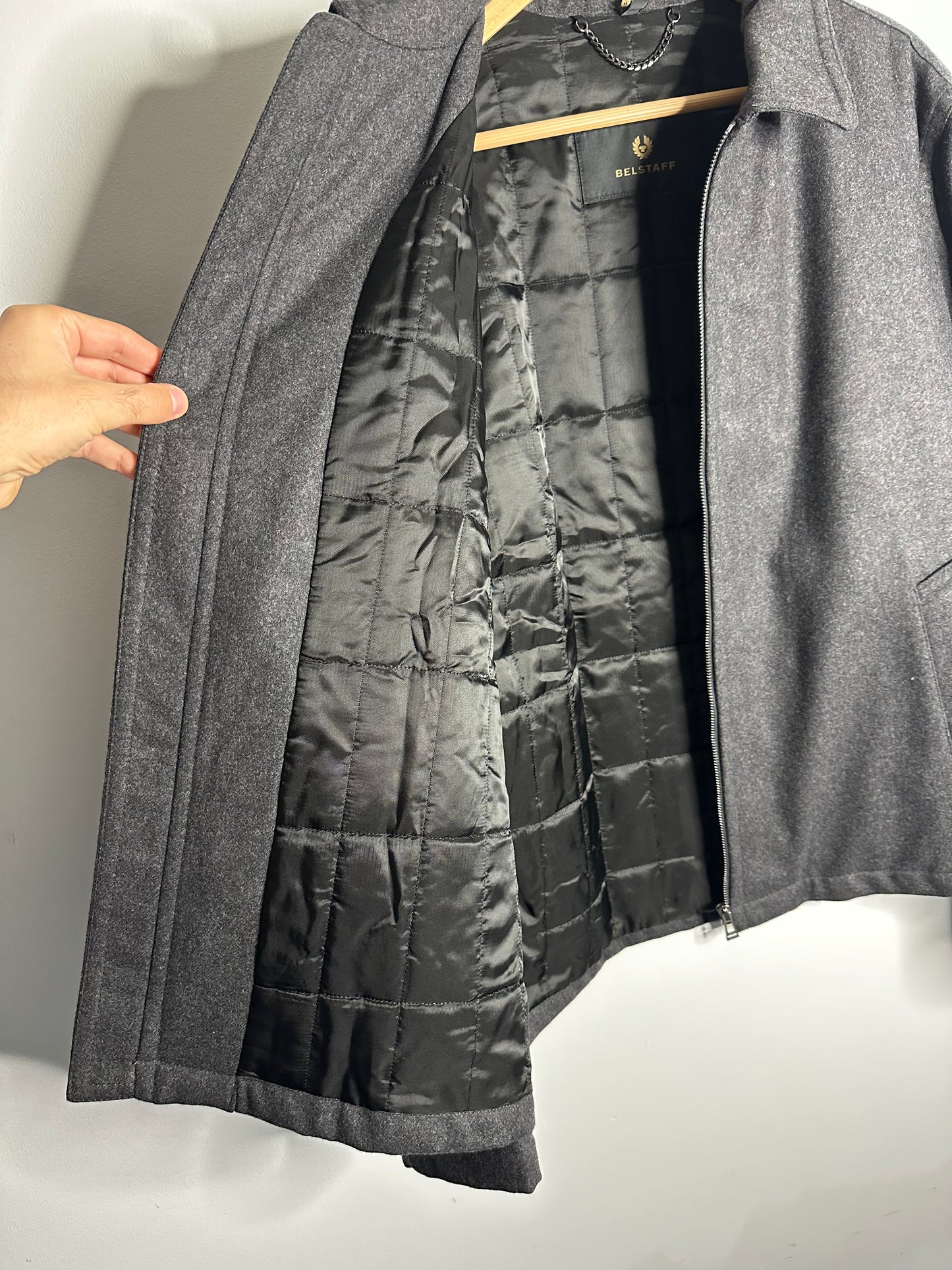 Belstaff Grey Palmer Wool Blend Jacket - XXL