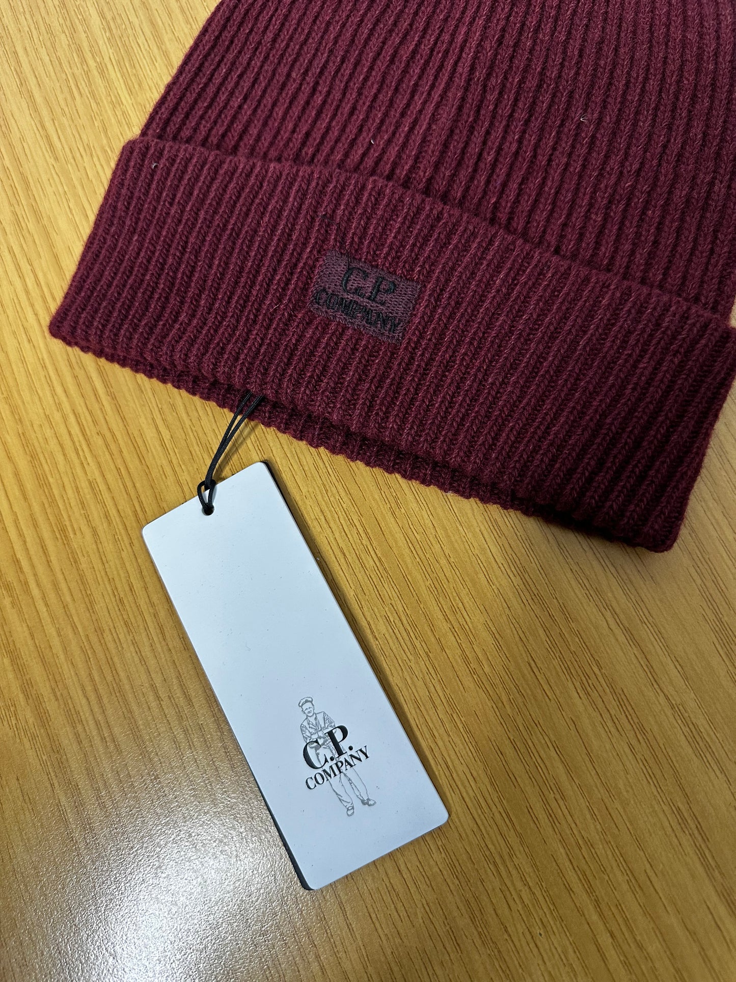 C.P. Company Port Royal Lambswool Patch Logo Beanie Hat