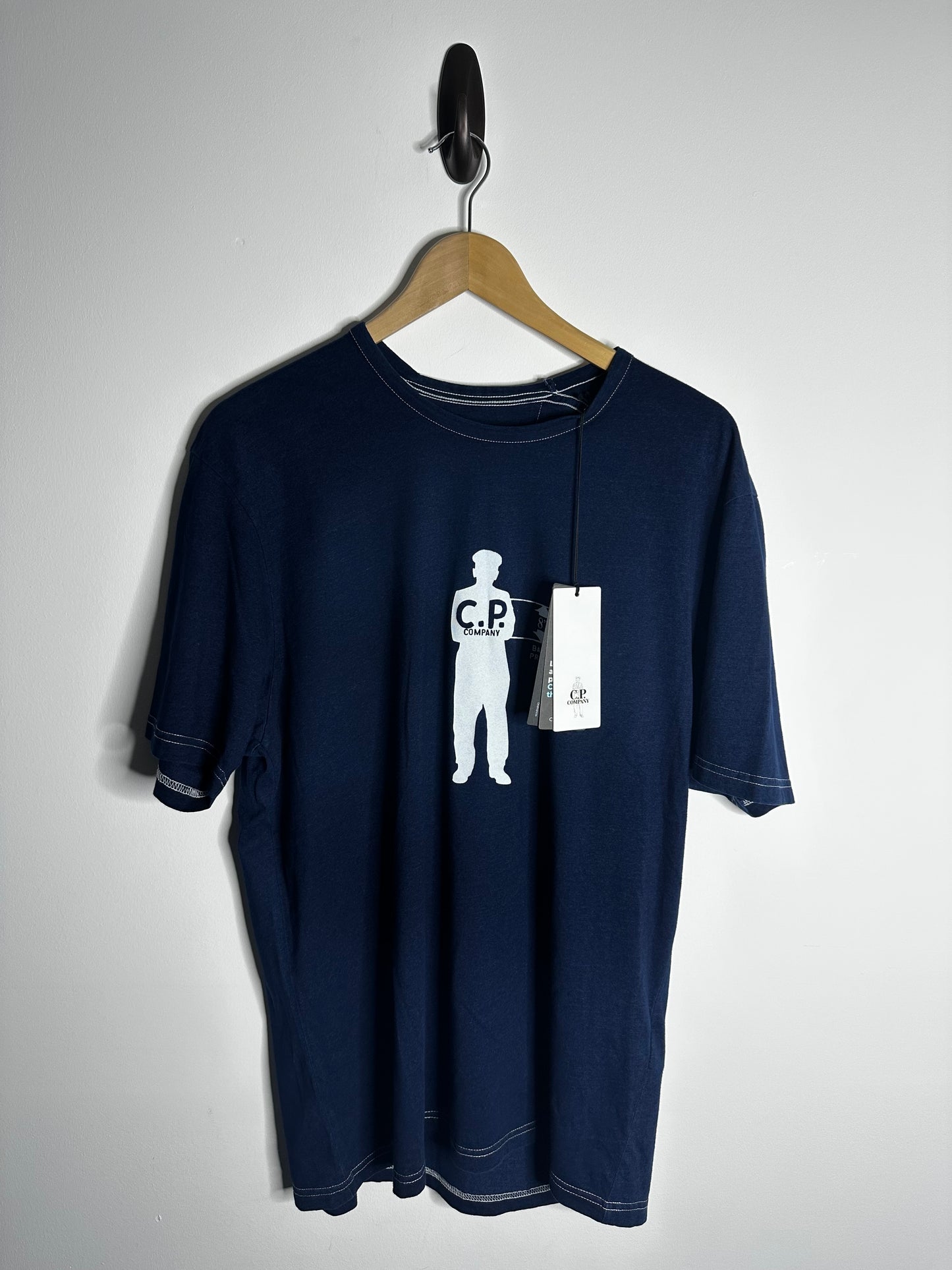 C.P. Company Denim Blue Sailor Print T - Shirt - Large