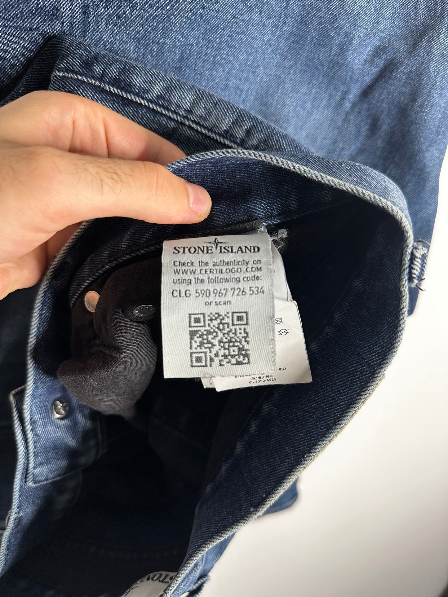 Stone Island Blue Denim Jeans - 33 Waist / 34 Leg