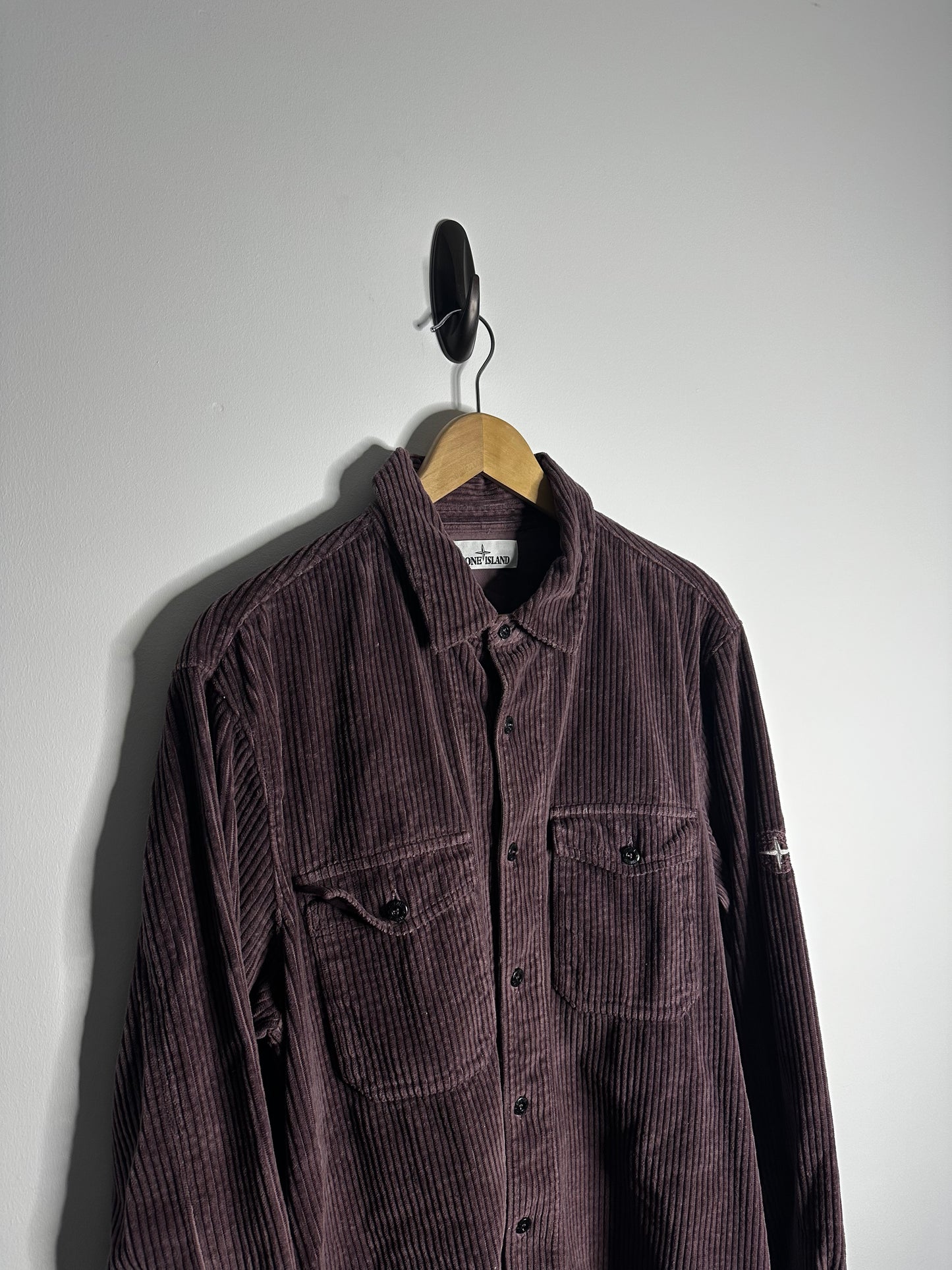 Stone Island Purple Corduroy Shirt - Extra Large