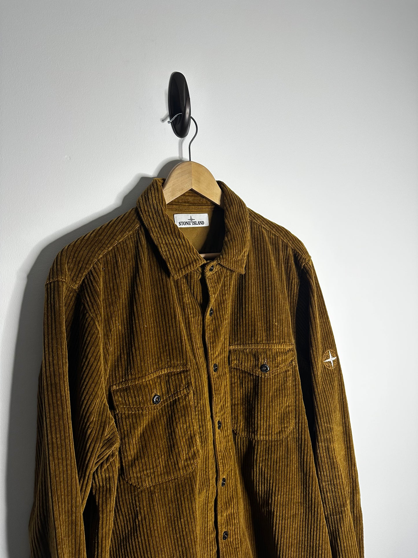 Stone Island Brown Corduroy Shirt - Extra Large