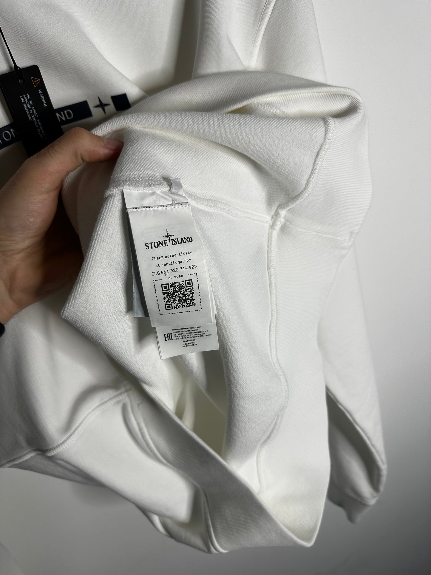 Stone Island White Crewneck Sweatshirt - XXL