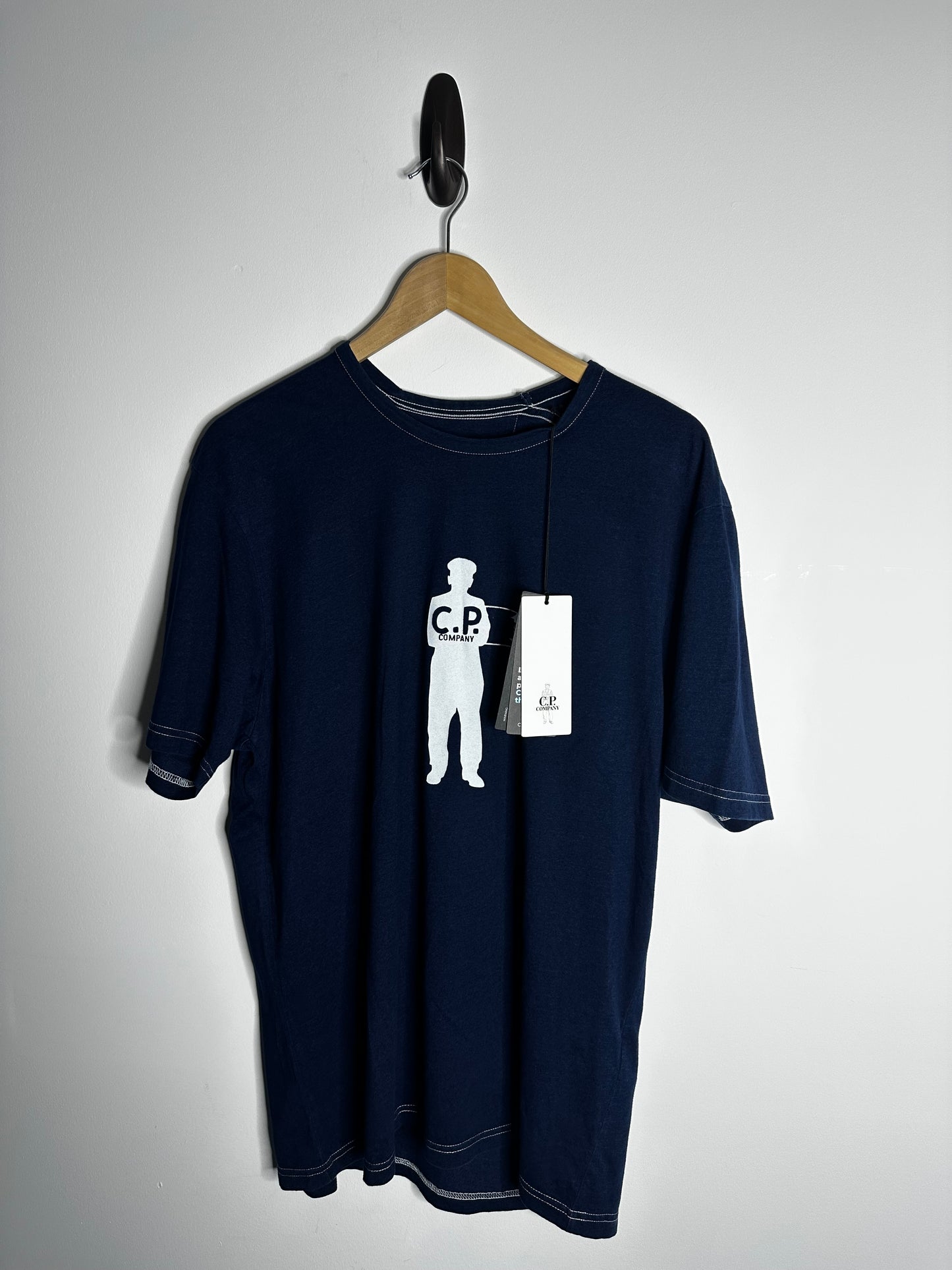 C.P. Company Denim Blue Sailor Print T - Shirt - Large