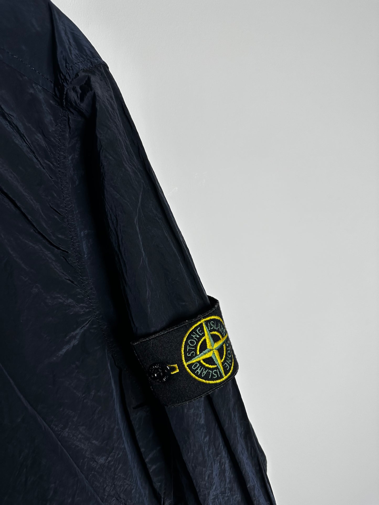 Stone Island Navy Nylon Metal Overshirt - Large