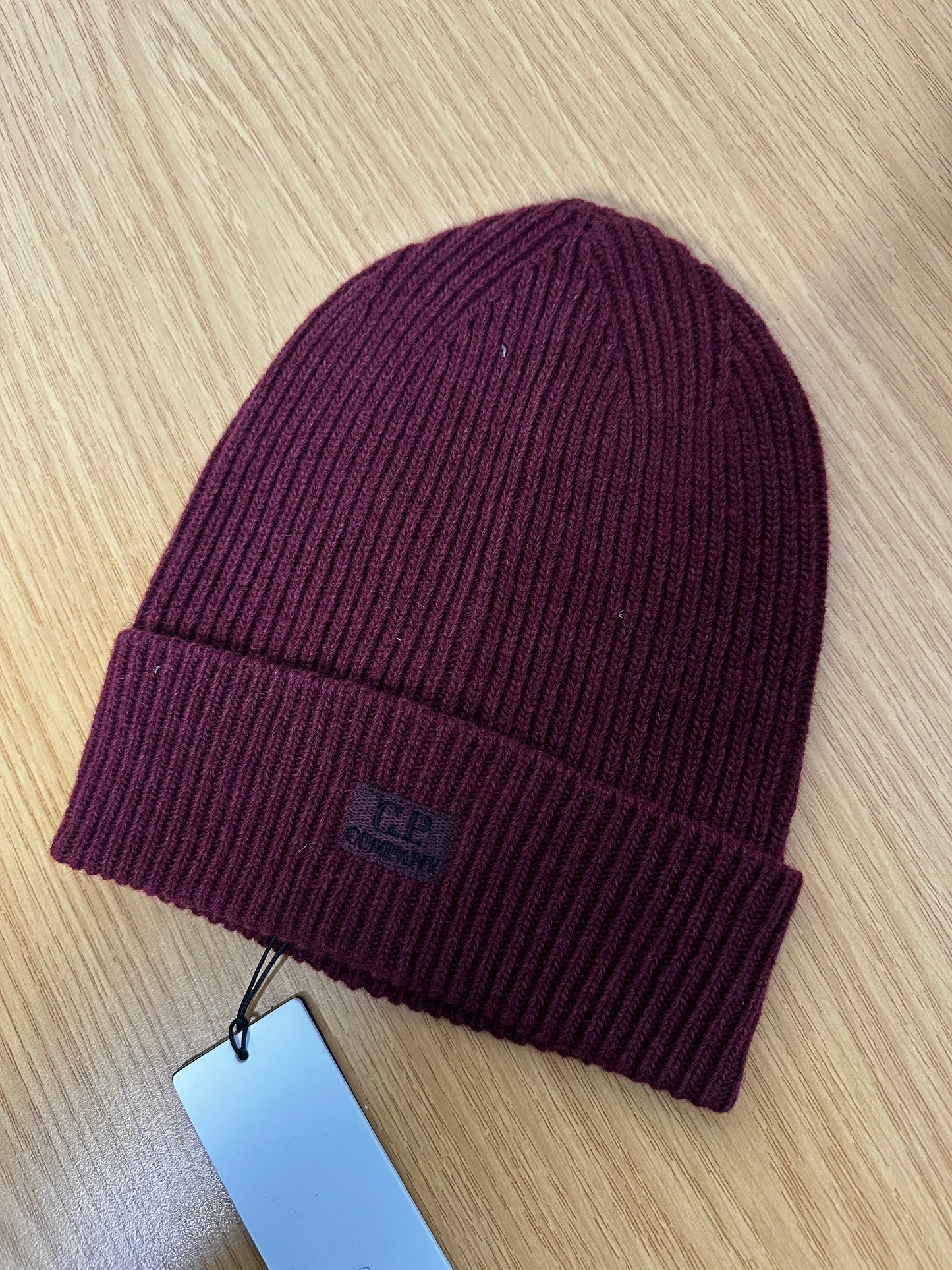 C.P. Company Port Royal Lambswool Patch Logo Beanie Hat