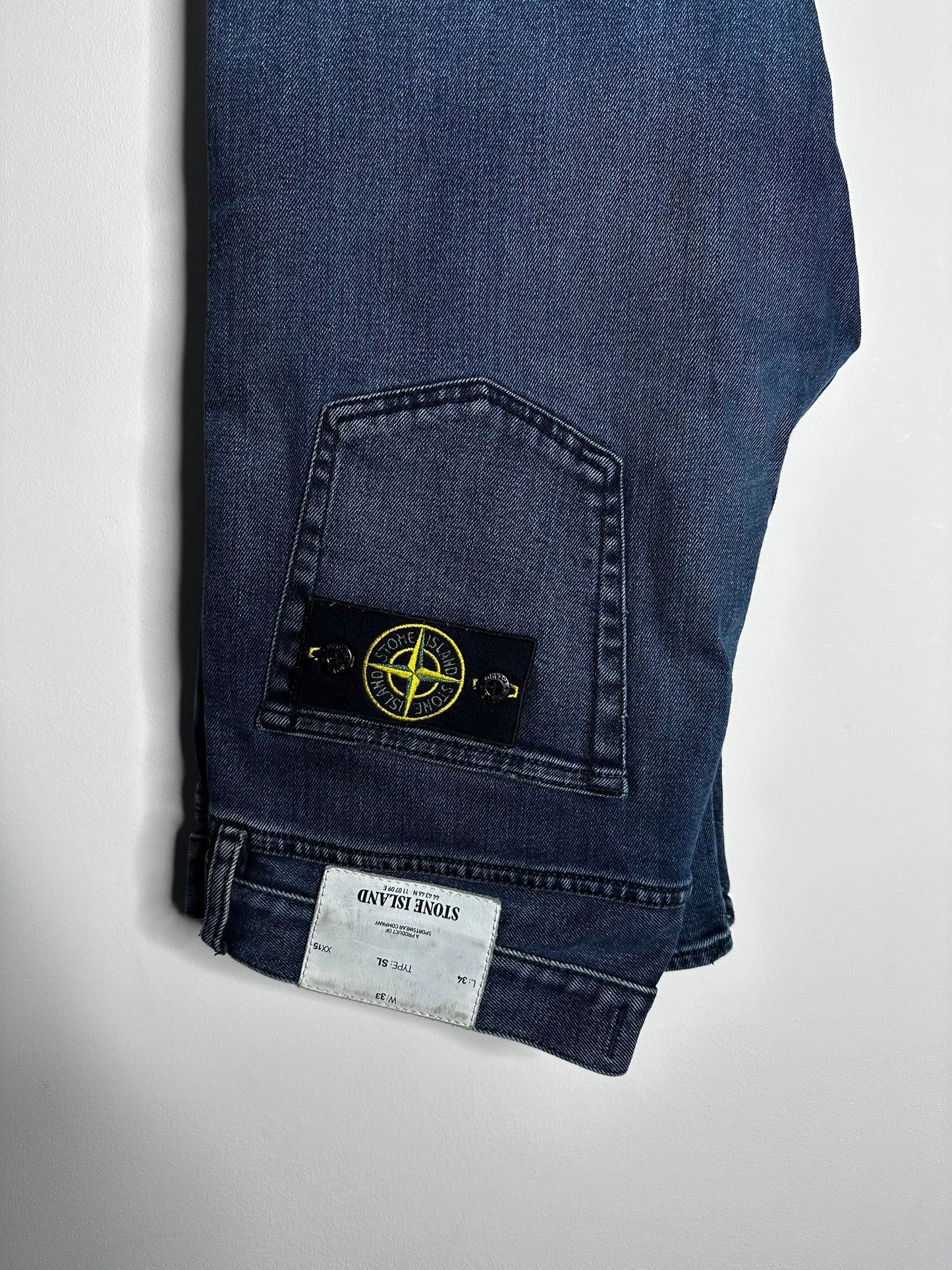 Stone Island Blue Denim Jeans - 33 Waist / 34 Leg