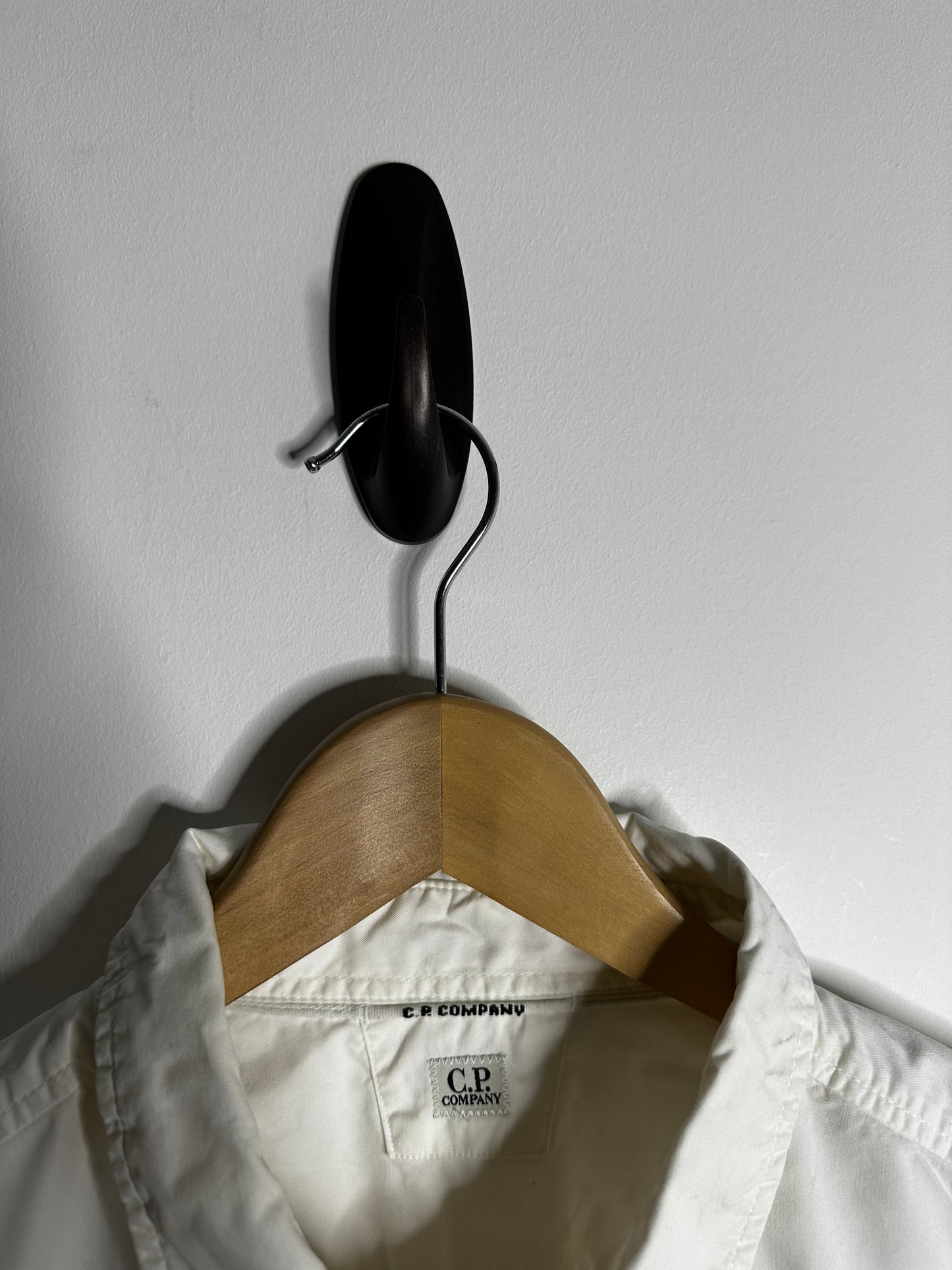 C.P. Company White Button Fasten Overshirt - XXL