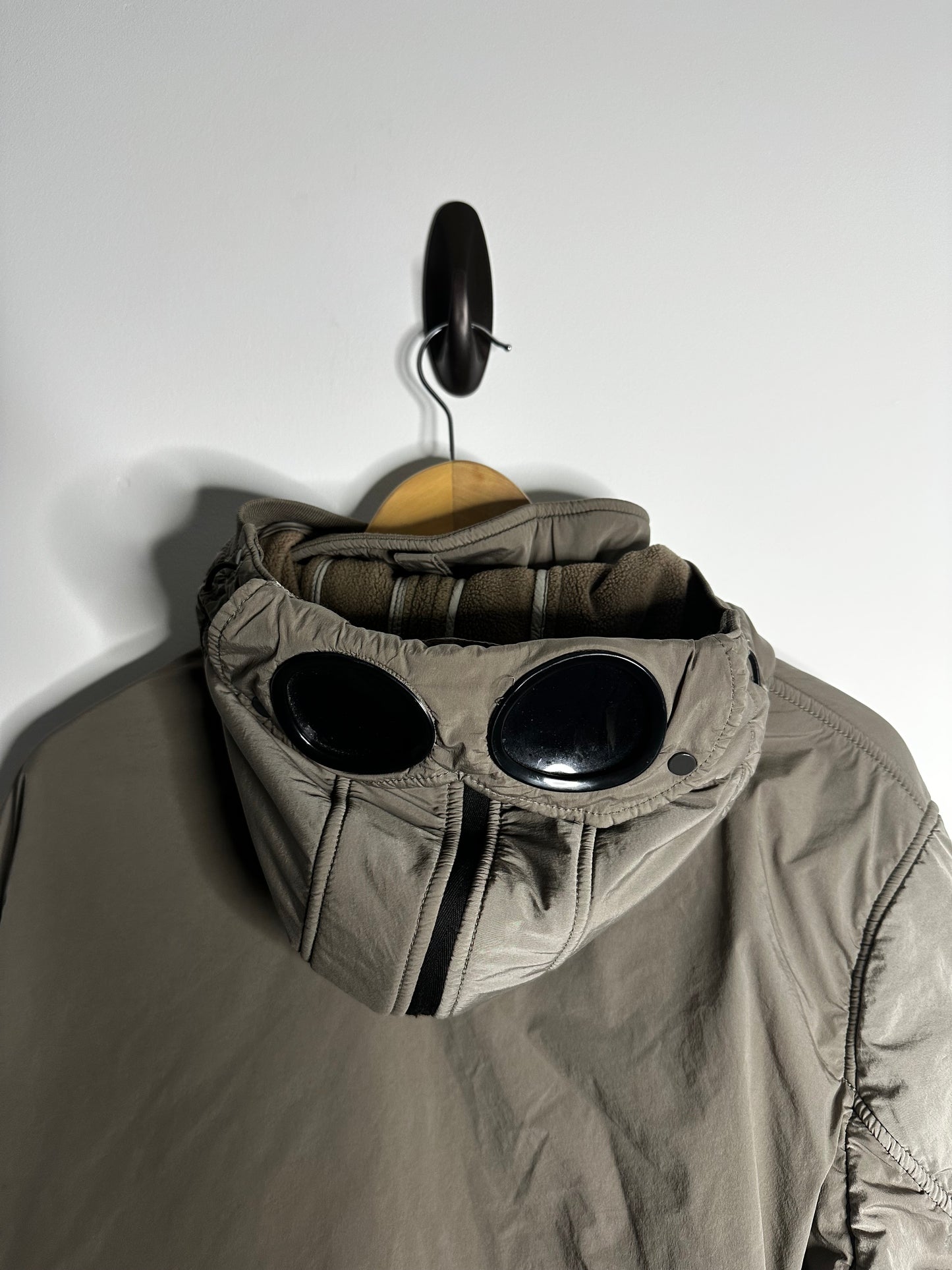 C.P. Company Tan Fleece Lined Nycra Stretch Goggle Jacket - XXXL