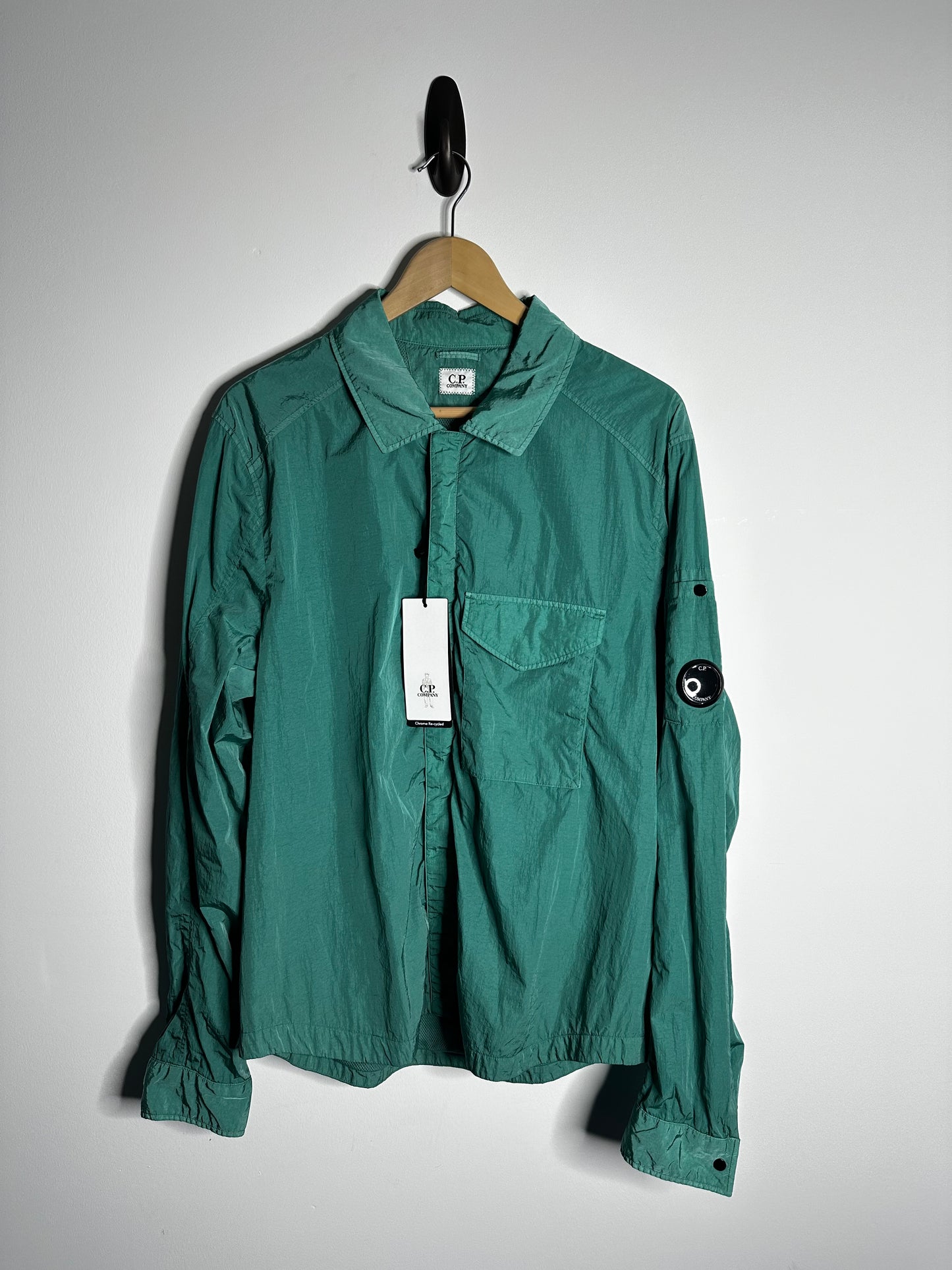 C.P. Company Green Chrome - R Nylon Overshirt - Large