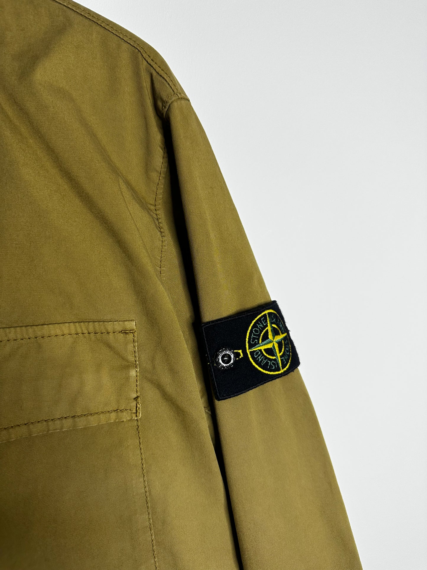 Stone Island Olive Supima Cotton Twill Stretch - TC Overshirt - Extra Large