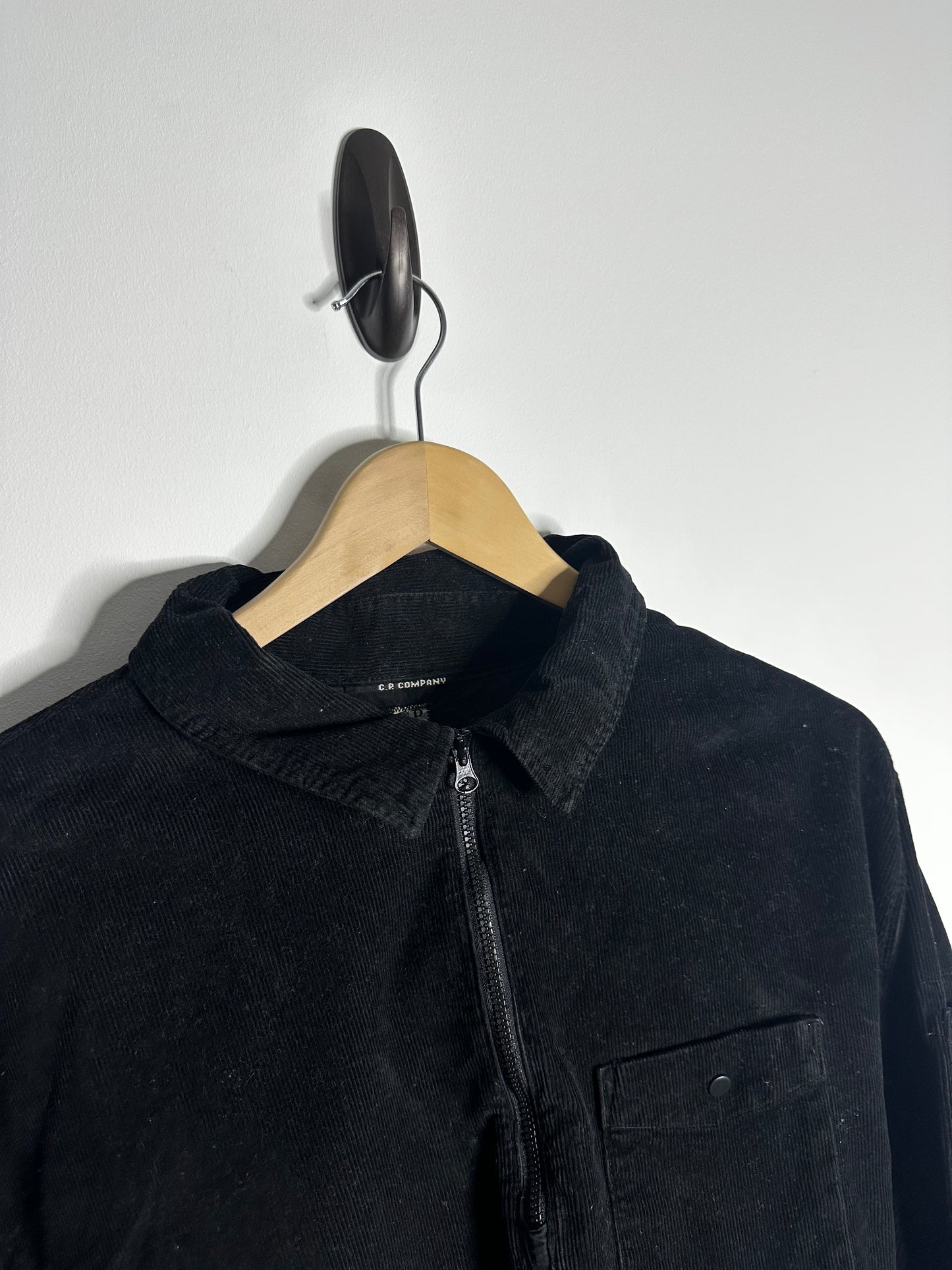 C.P. Company Black Corduroy Smock Overshirt - Extra Large