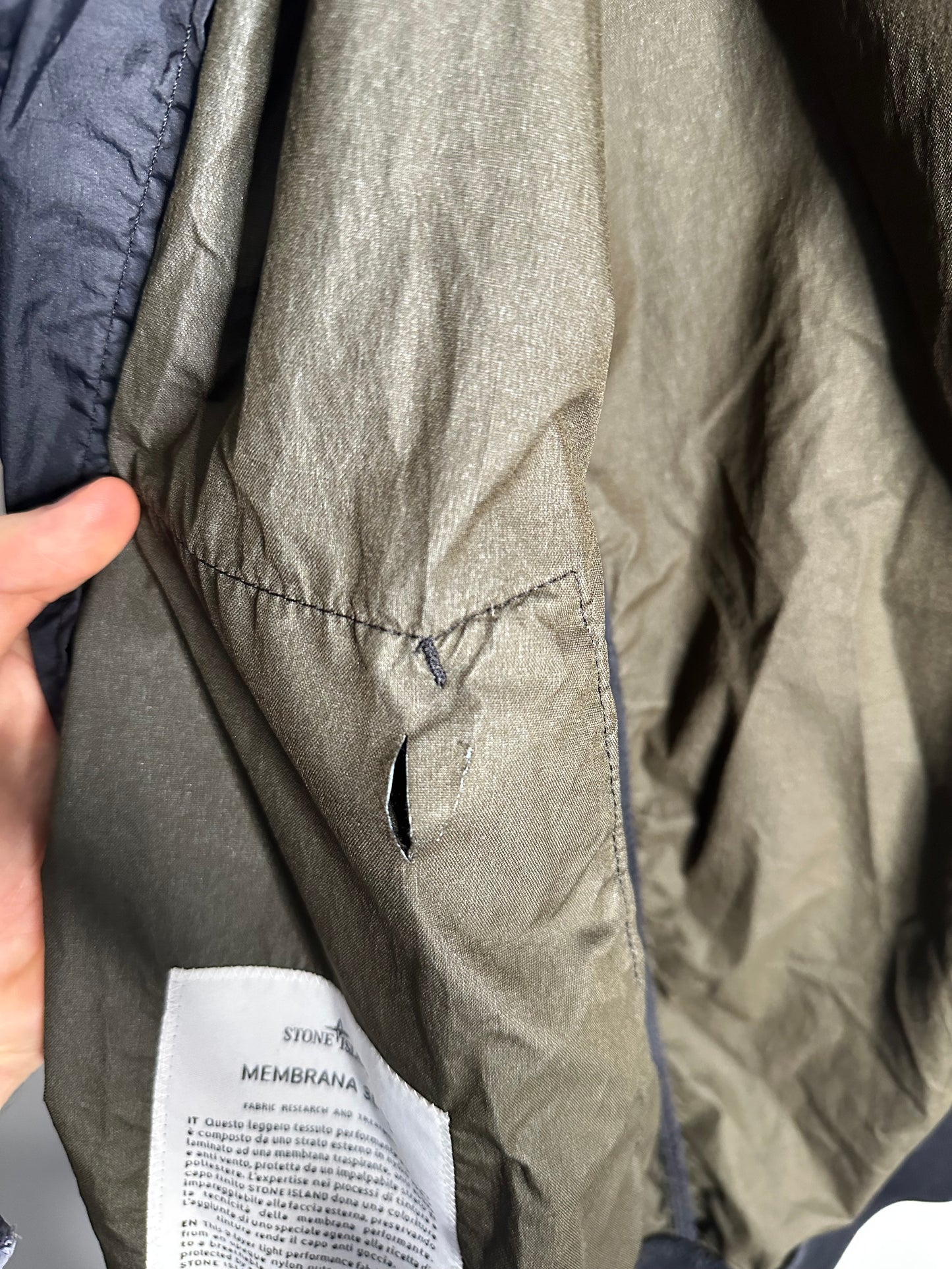 Stone Island Navy Membrana 3L TC Jacket - Extra Large