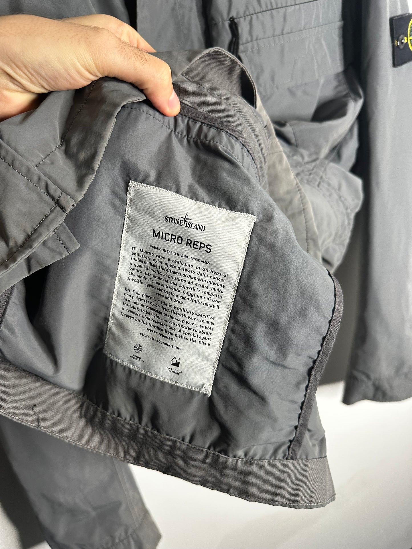Stone Island Grey Micro Reps Field Jacket - XXL