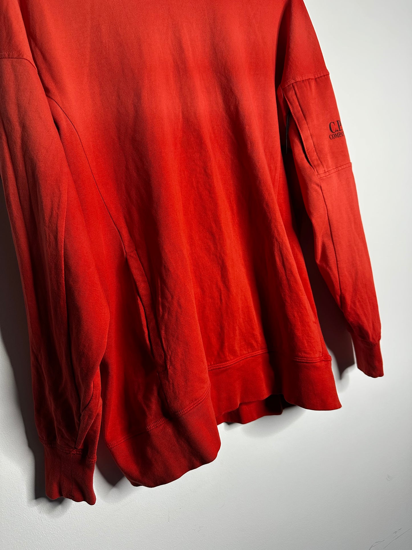 C.P. Company Red Arm Print Crewneck Sweatshirt - Large