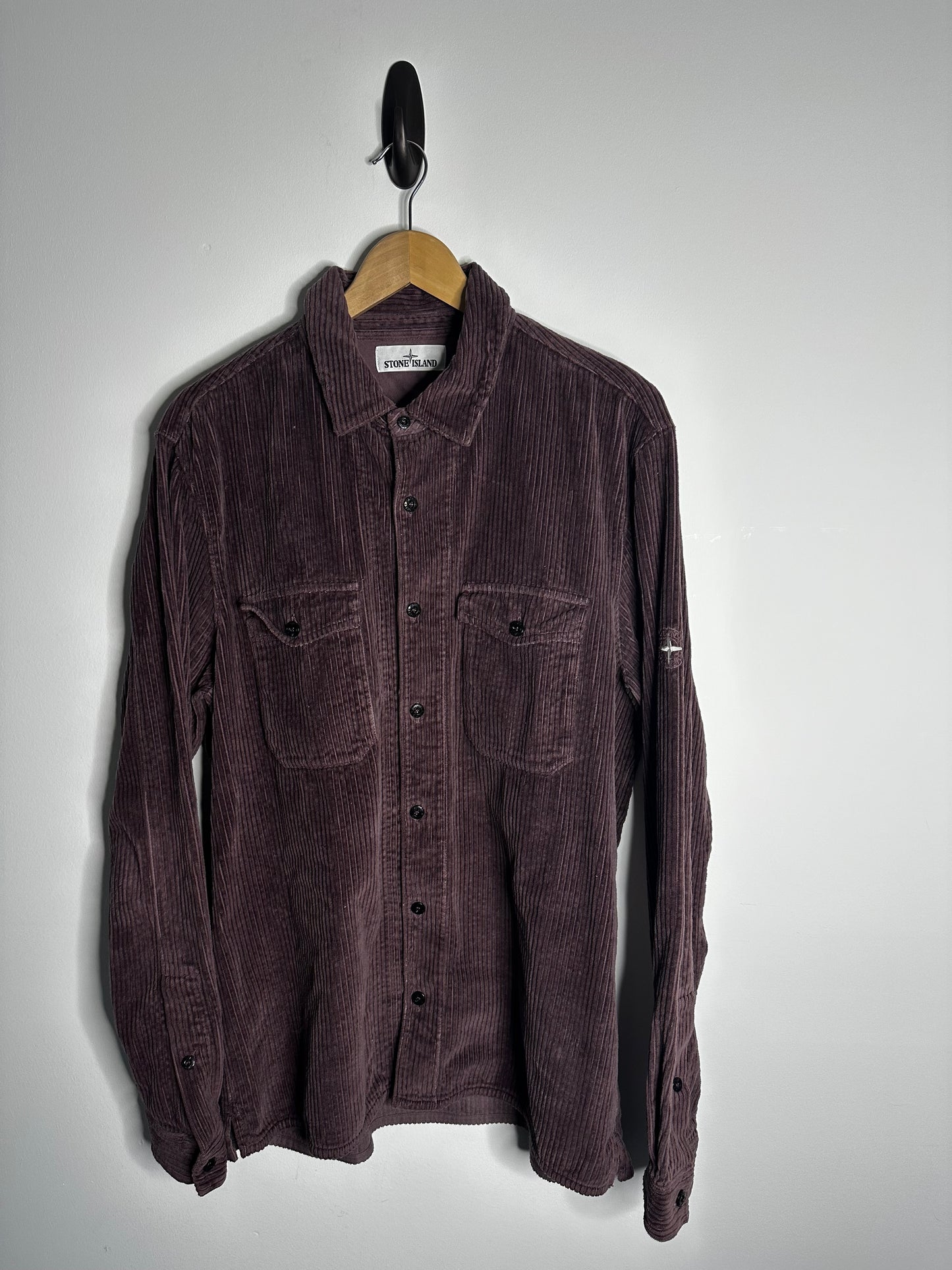 Stone Island Purple Corduroy Shirt - Extra Large