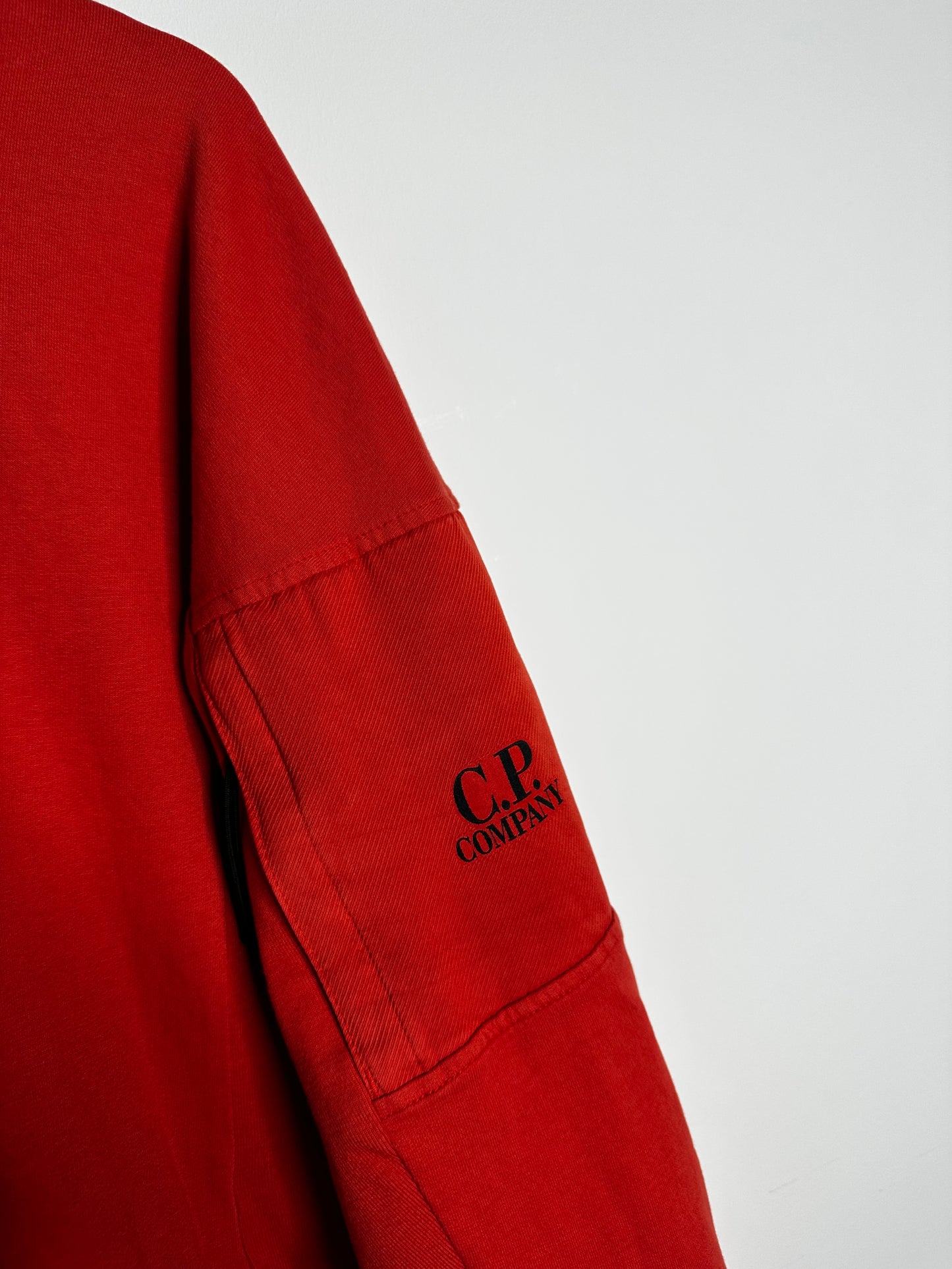 C.P. Company Red Arm Print Crewneck Sweatshirt - Large