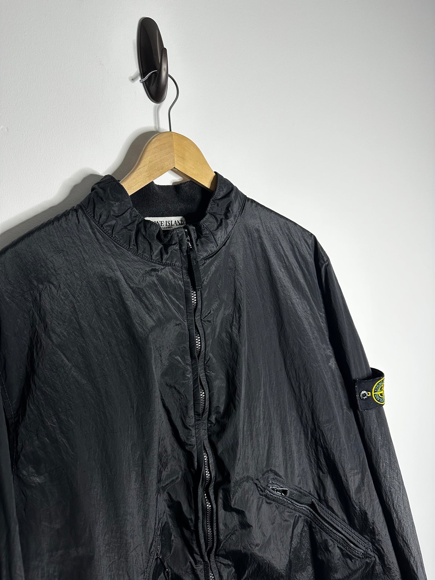 Stone Island Vintage SS07 Black Nylon Metal Quilted Bomber Jacket - XXL