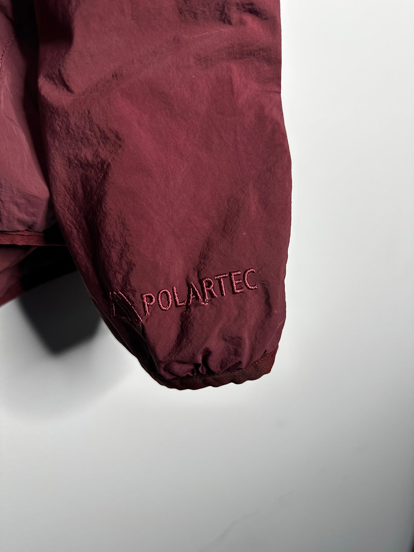 C.P. Company Burgundy G.D.P. Hooded Polartec Goggle Jacket - Extra Large