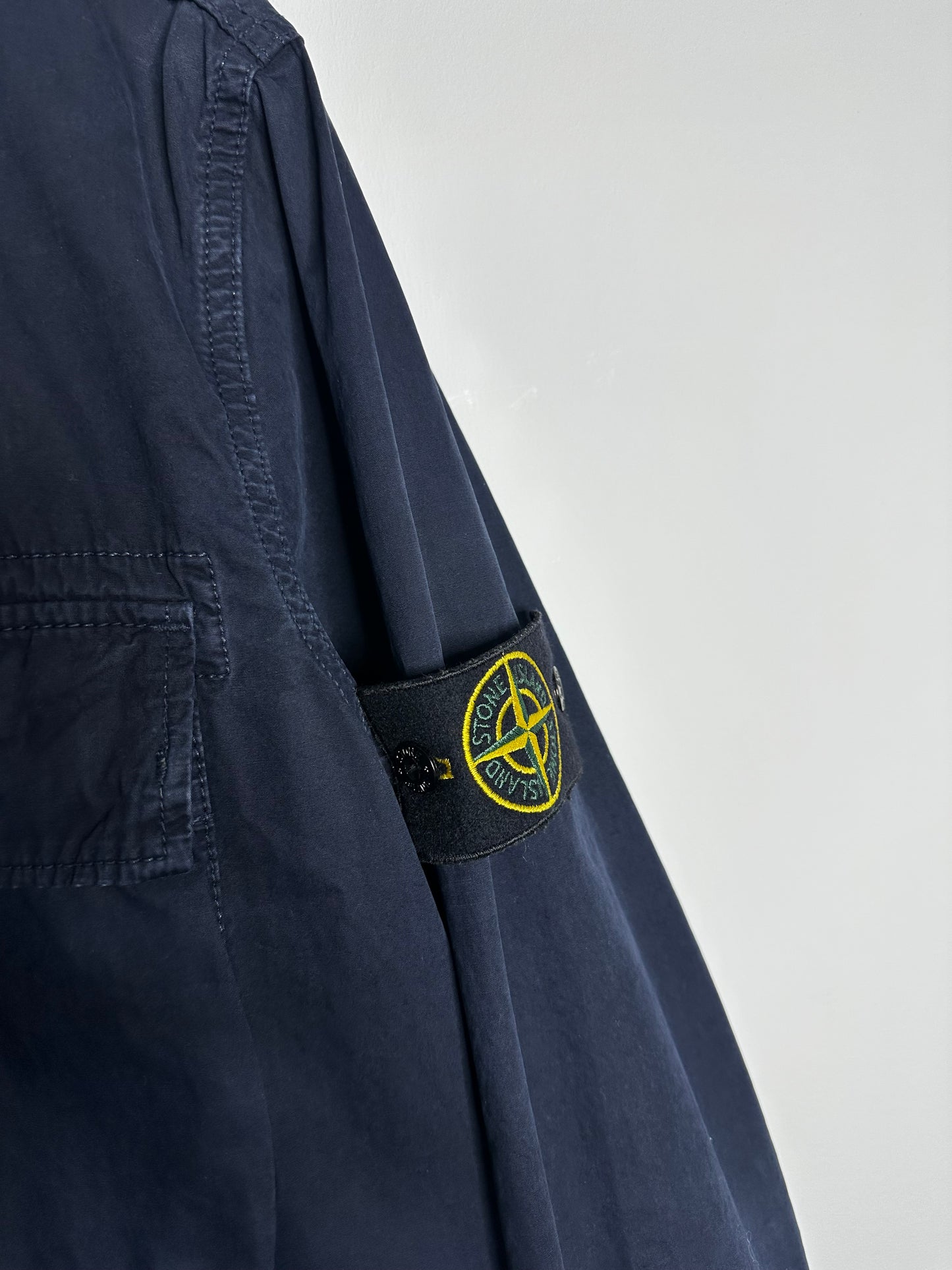 Stone Island Navy Old Treatment Multi Pocket Overshirt - Extra Large