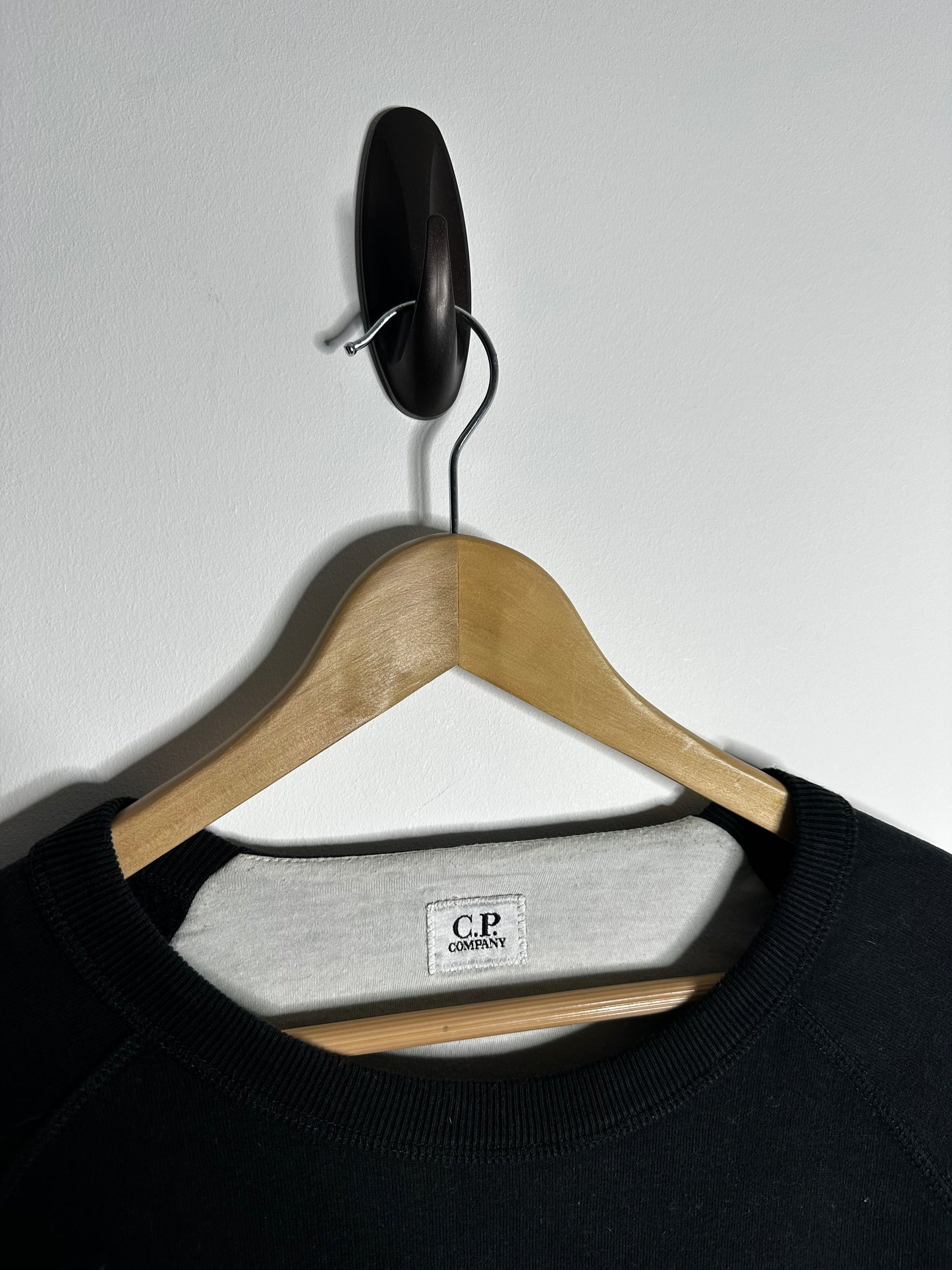 C.P. Company Black & White Box Logo Sweatshirt - Extra Large