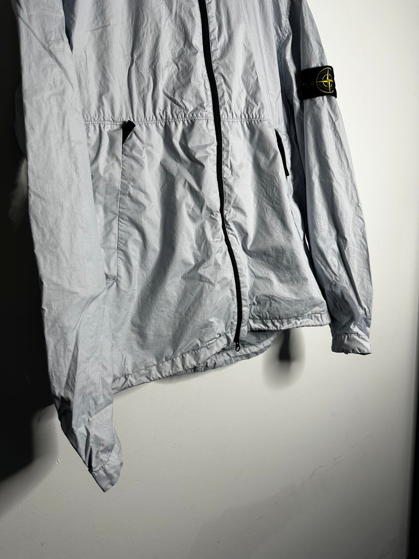 Stone Island Blue Membrana 3L TC Hooded Jacket - Large