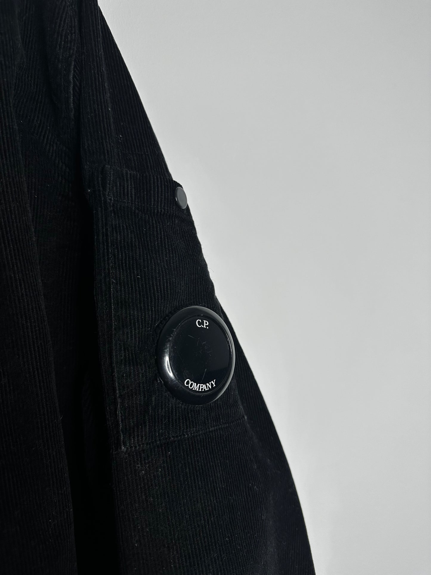 C.P. Company Black Corduroy Smock Overshirt - Extra Large
