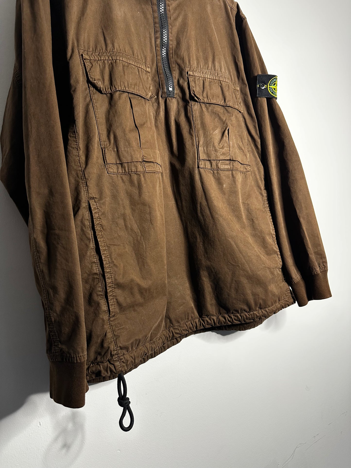 Stone Island Brown Pull Over Smock Overshirt - Large