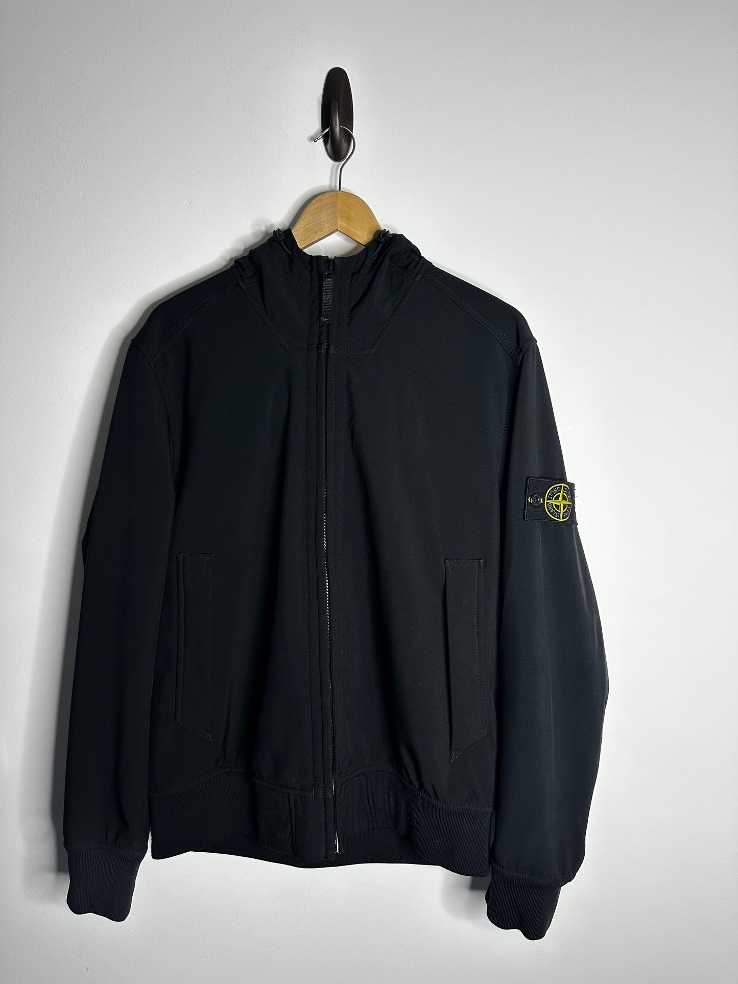 Stone Island Black Soft Shell - R Jacket - Extra Large