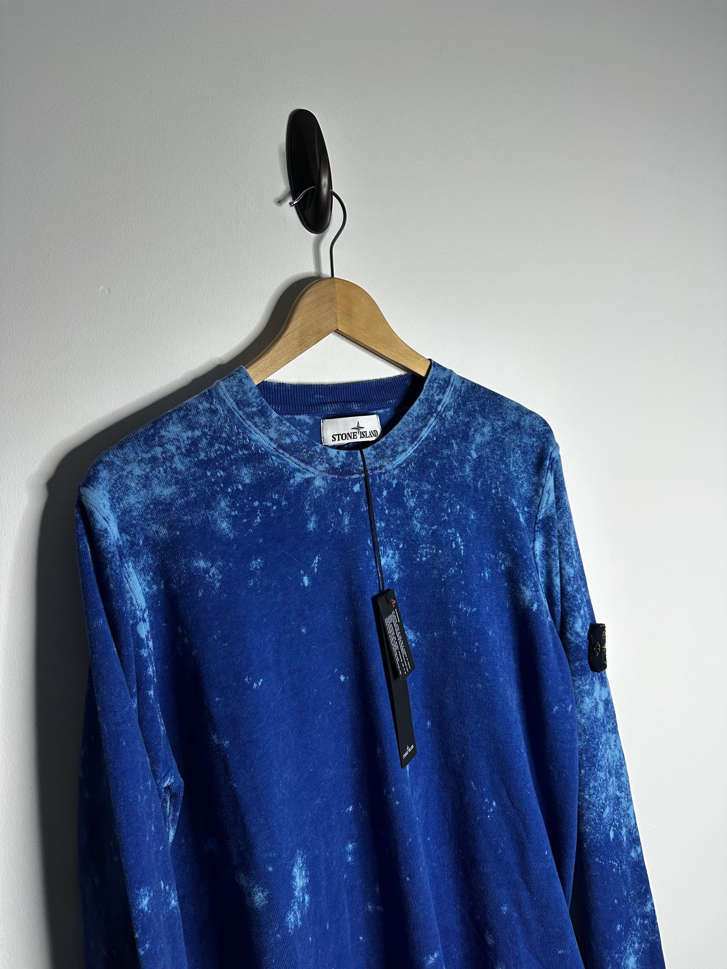Stone Island Blue Off Dye OVD Camo Jumper - Large & Extra Large