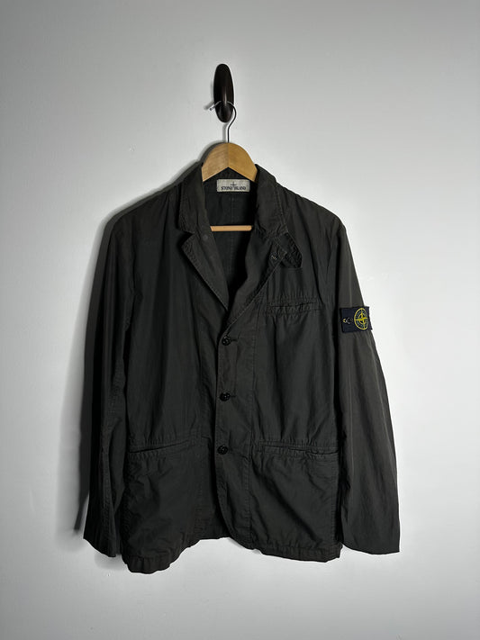 Stone Island Grey Tela Paracadute Blazer Jacket - Large