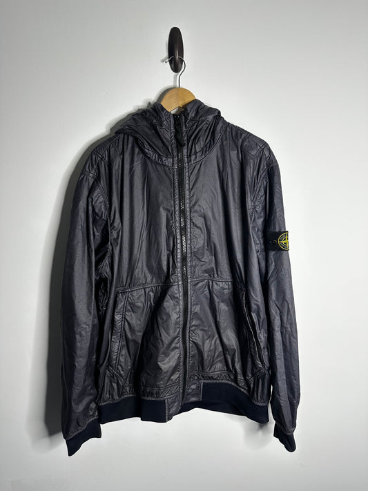 Stone Island Purple Lamy Flock Hooded Jacket - XXL