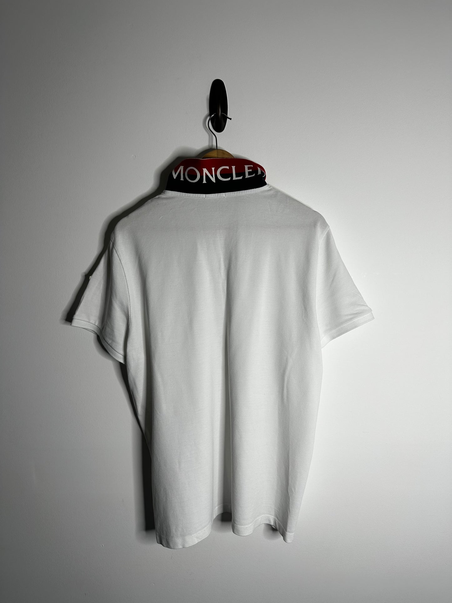 Moncler White Polo Shirt - XXL
