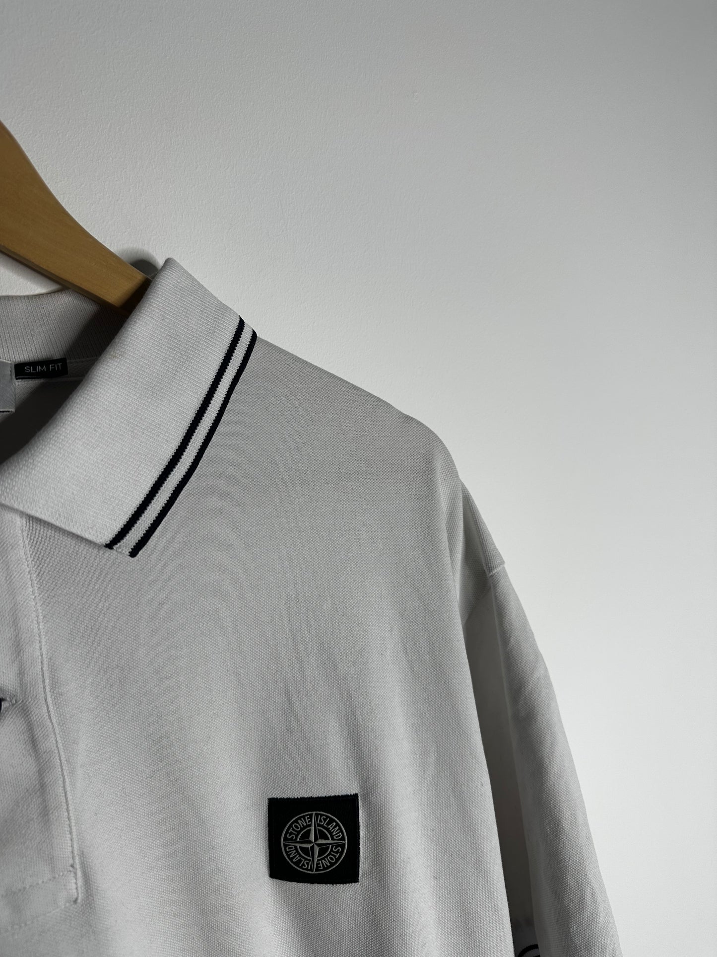 Stone Island White Polo Shirt - XXXL