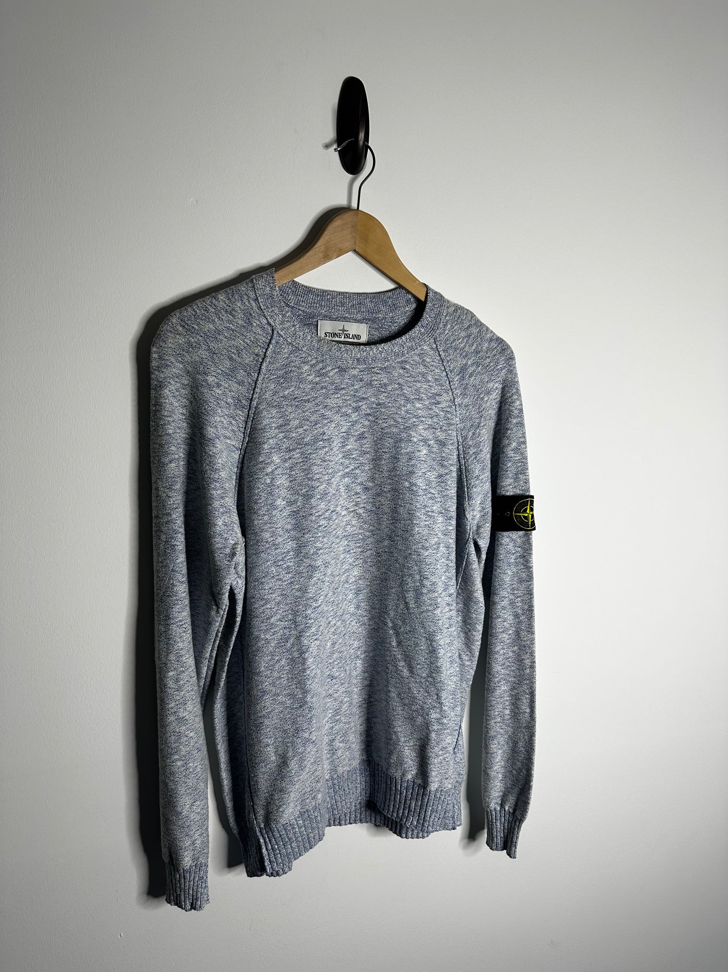 Stone Island Blue Marl Jumper - Large