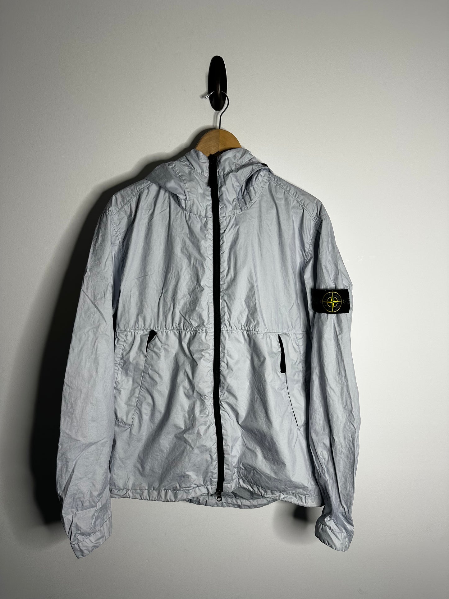 Stone Island Blue Membrana 3L TC Hooded Jacket - Large