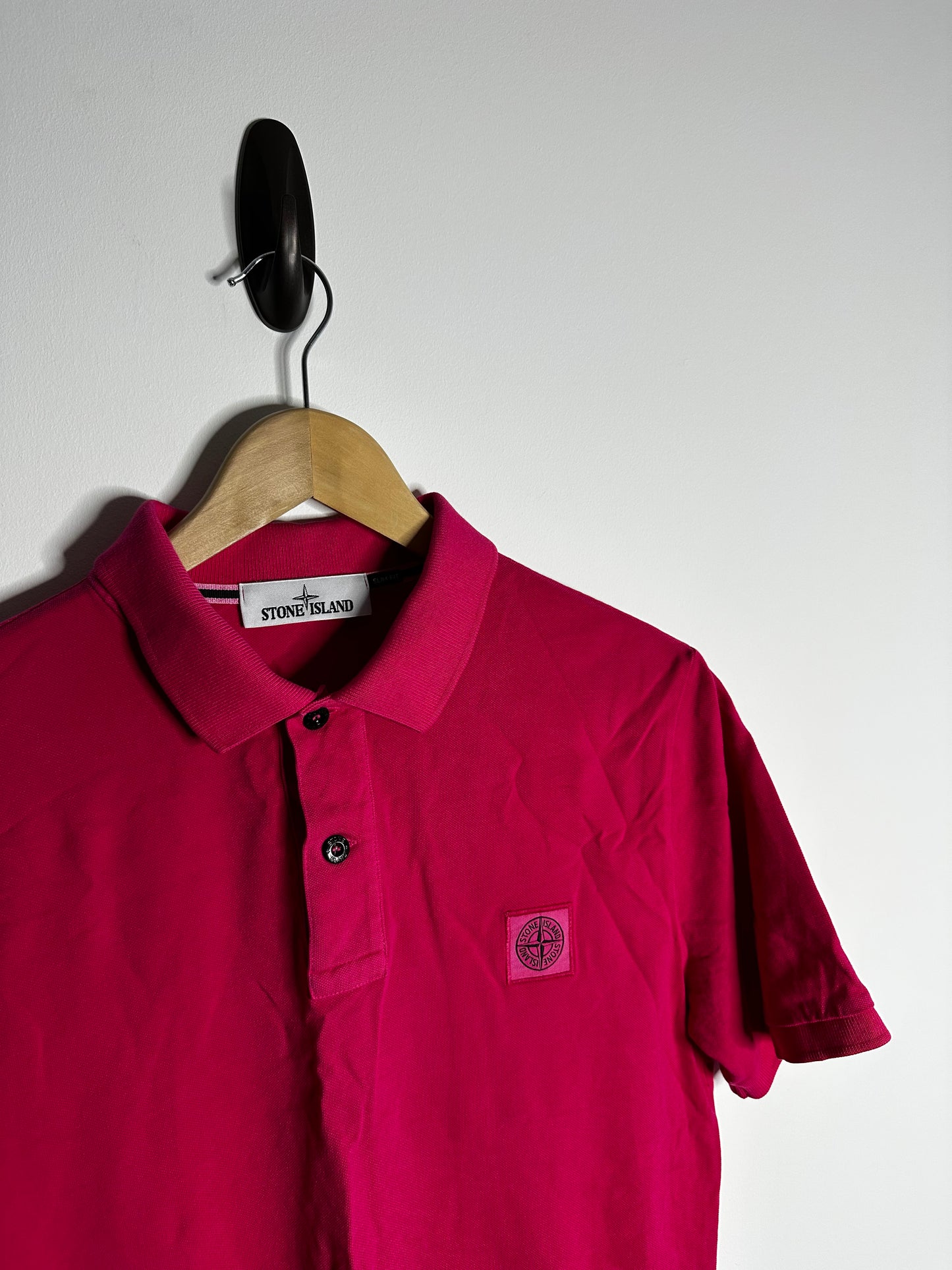 Stone Island Pink Polo Shirt - Large