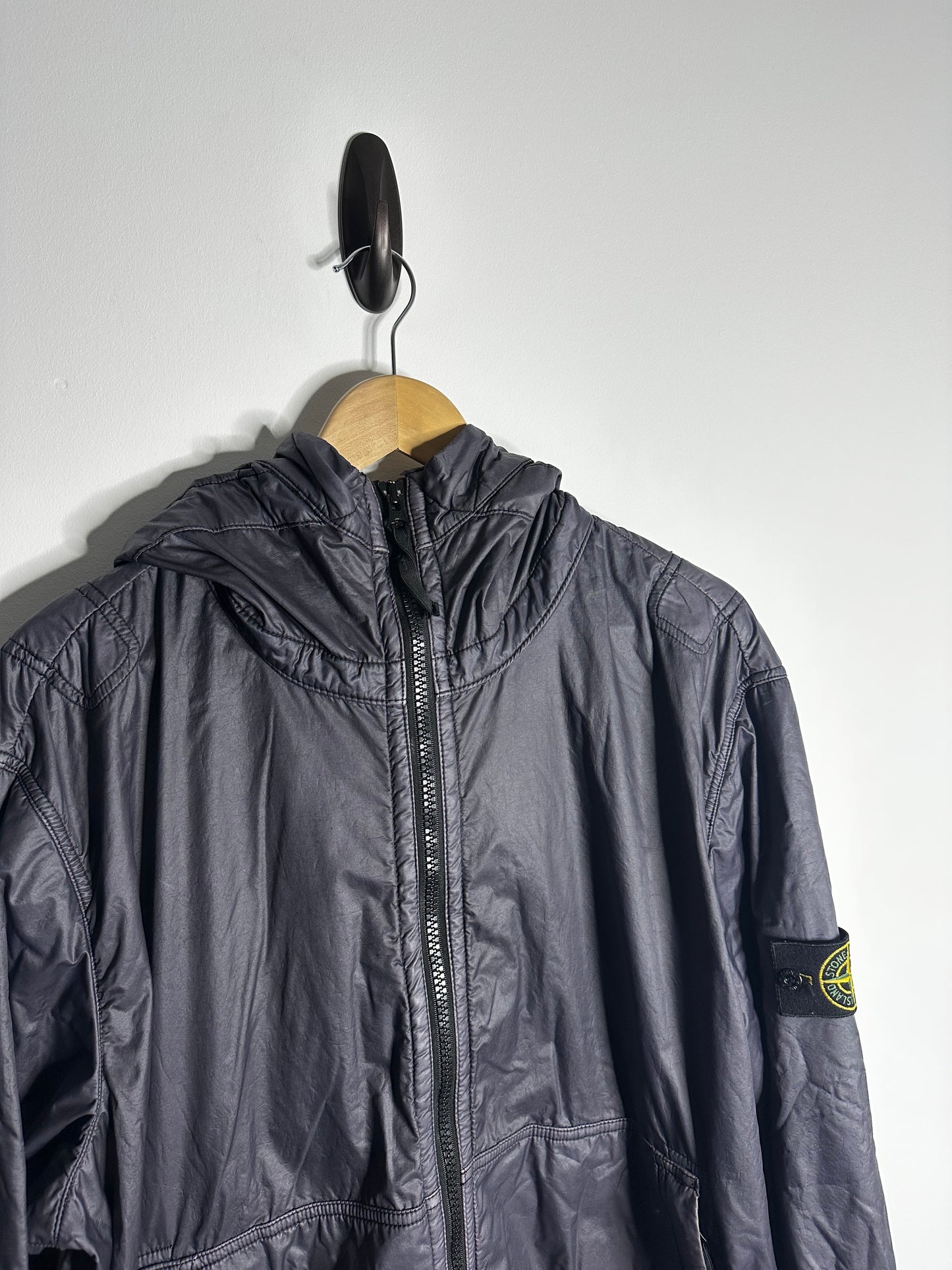 Stone Island Purple Lamy Flock Hooded Jacket - XXL