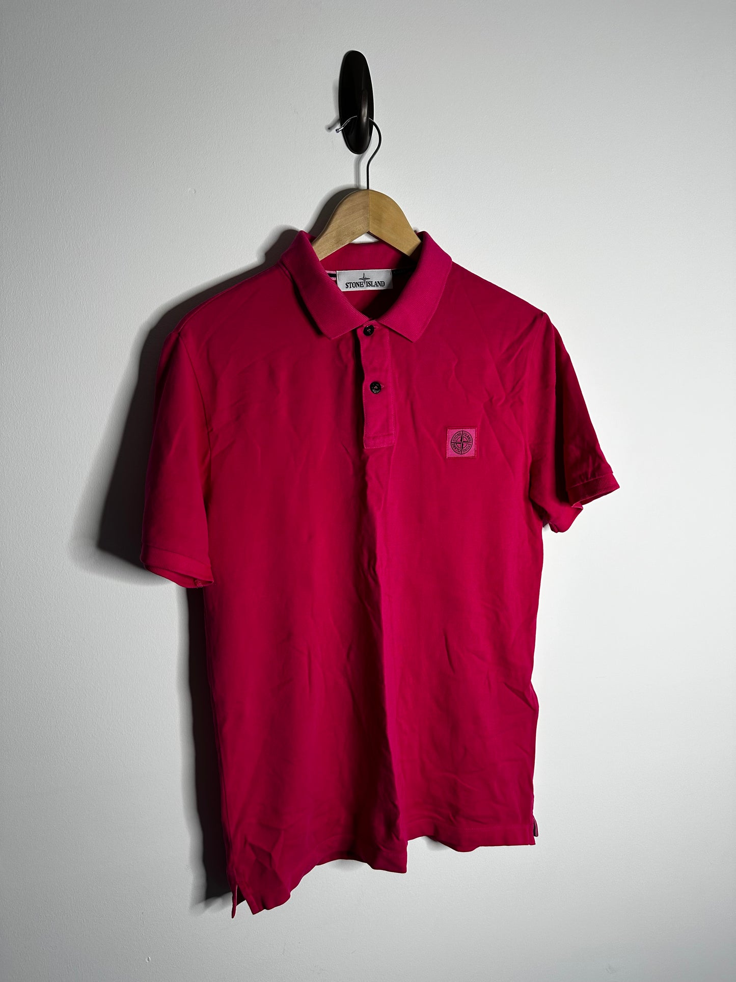 Stone Island Pink Polo Shirt - Large