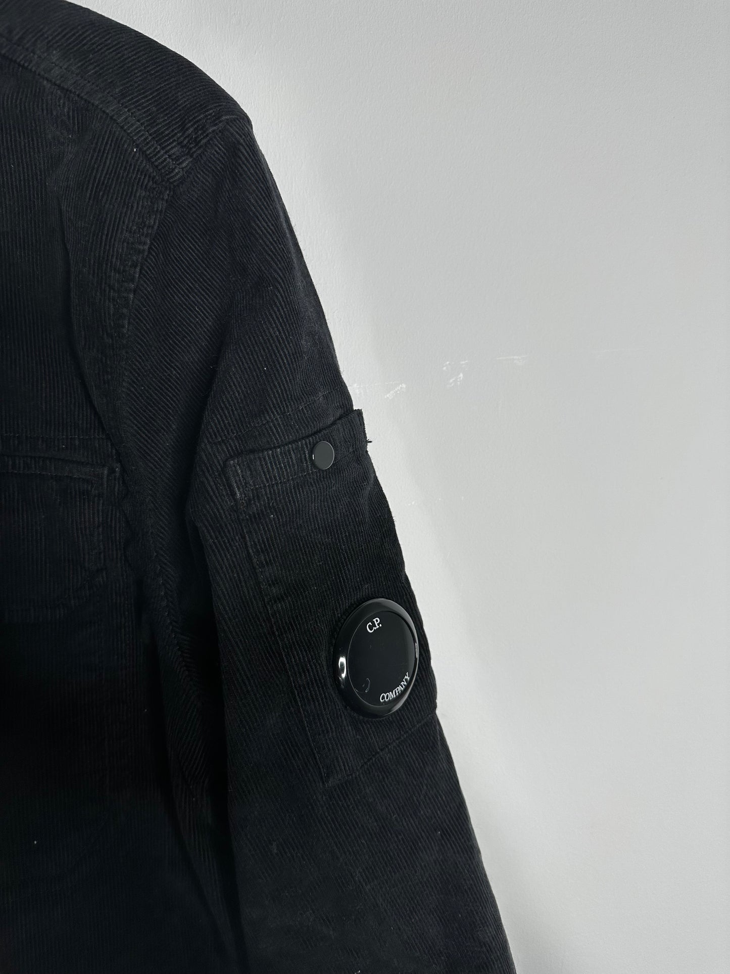 C.P. Company Black Corduroy Overshirt - Large