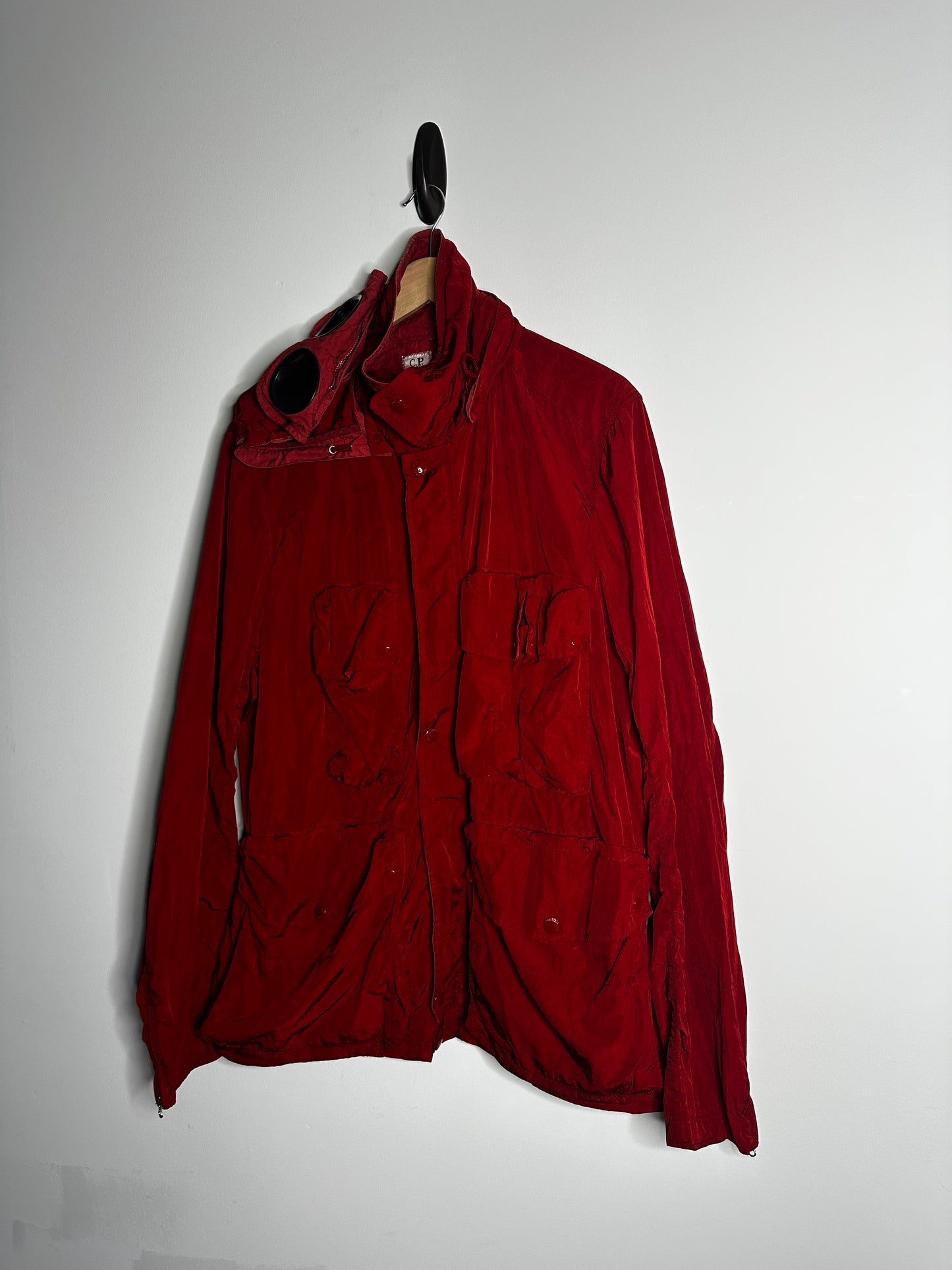 C.P. Company Red Multi Pocket Goggle Jacket - XXXL