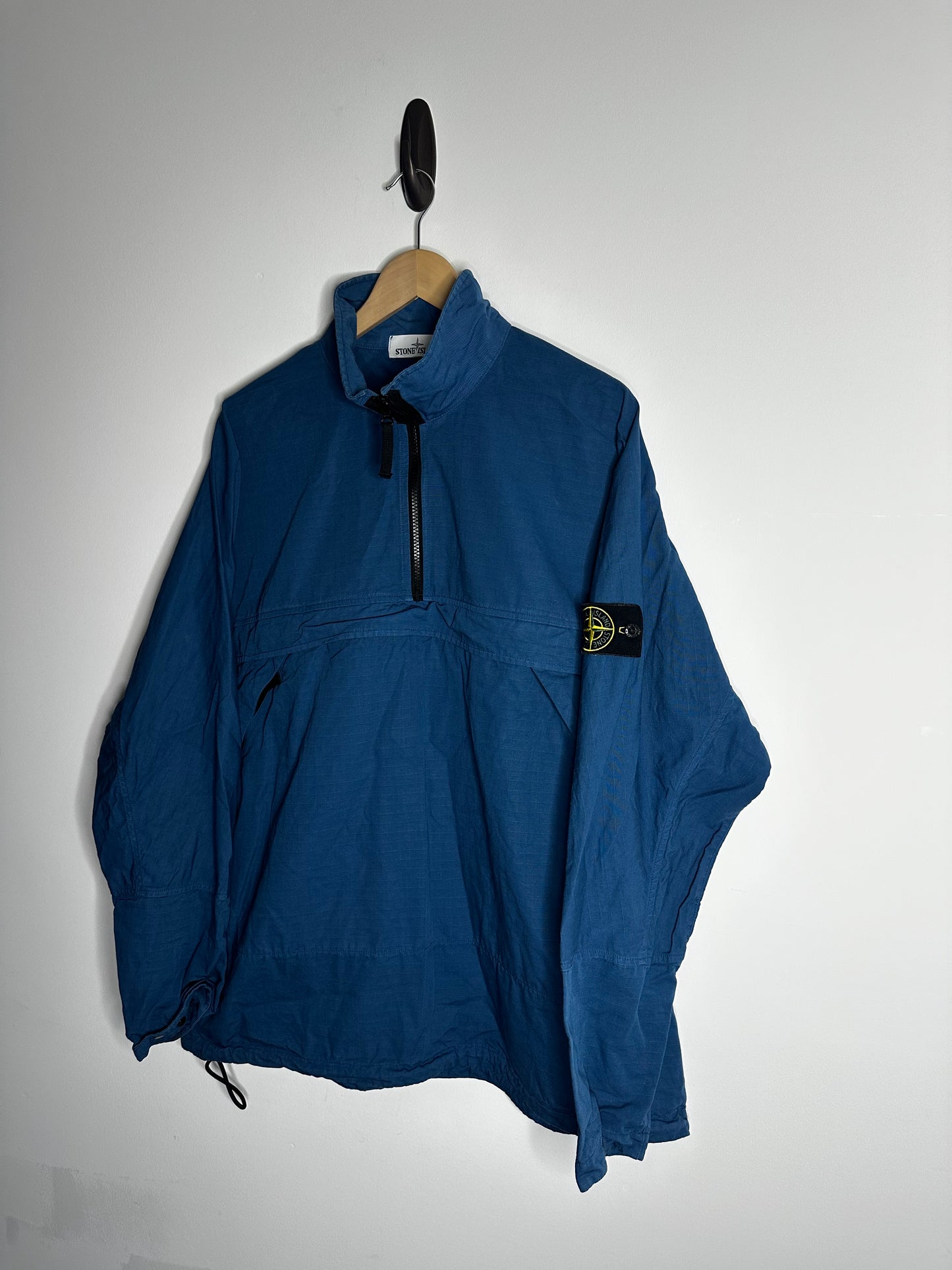 Stone Island Blue Ripstop Pullover Smock - Extra Large